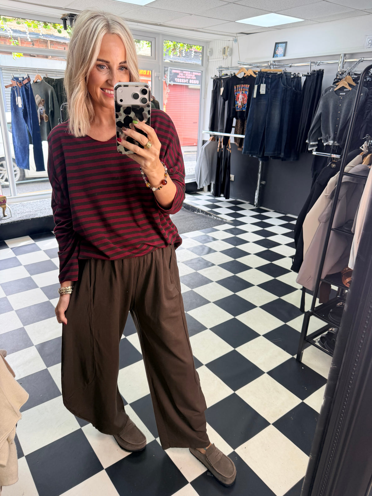 Basic Stripe - Wine and Chocolate