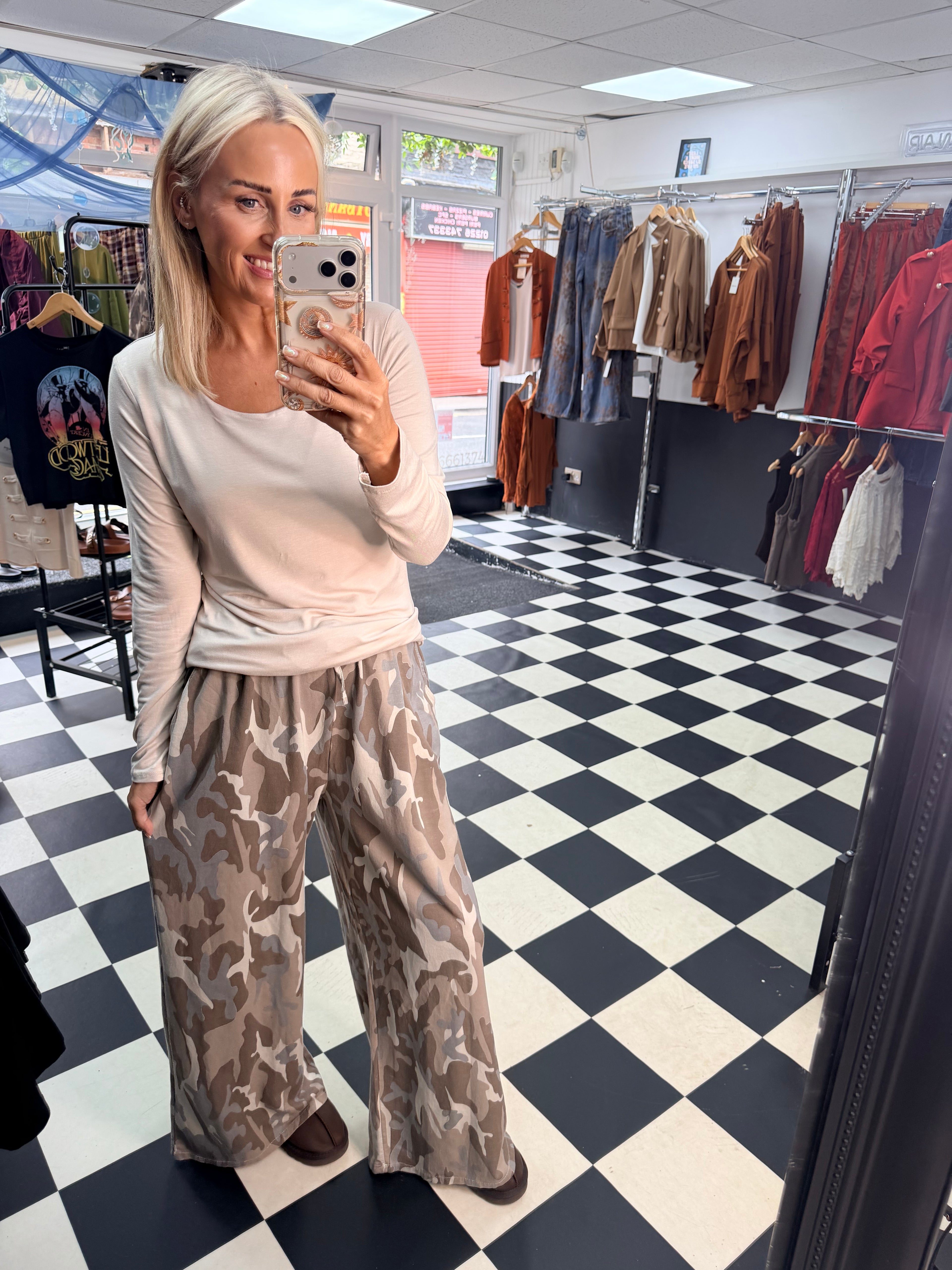 Cargo Straight Leg Joggers Taupe