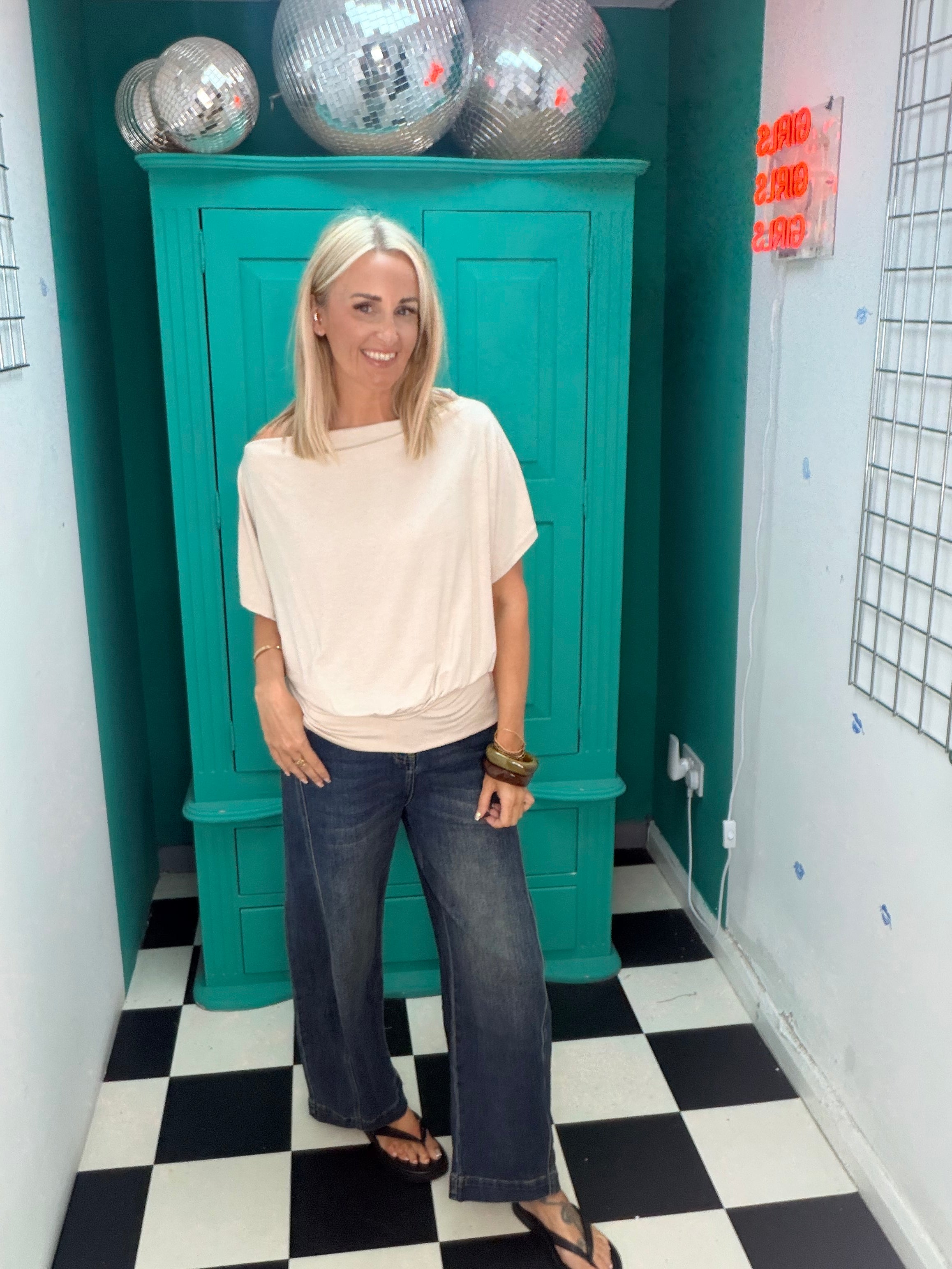 Slouchy T shirt Cream