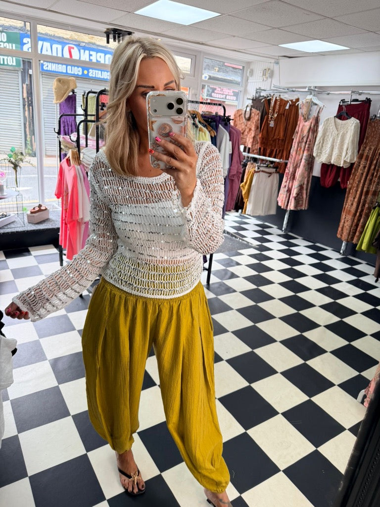 TikTok Crinkle Trousers Chatruse