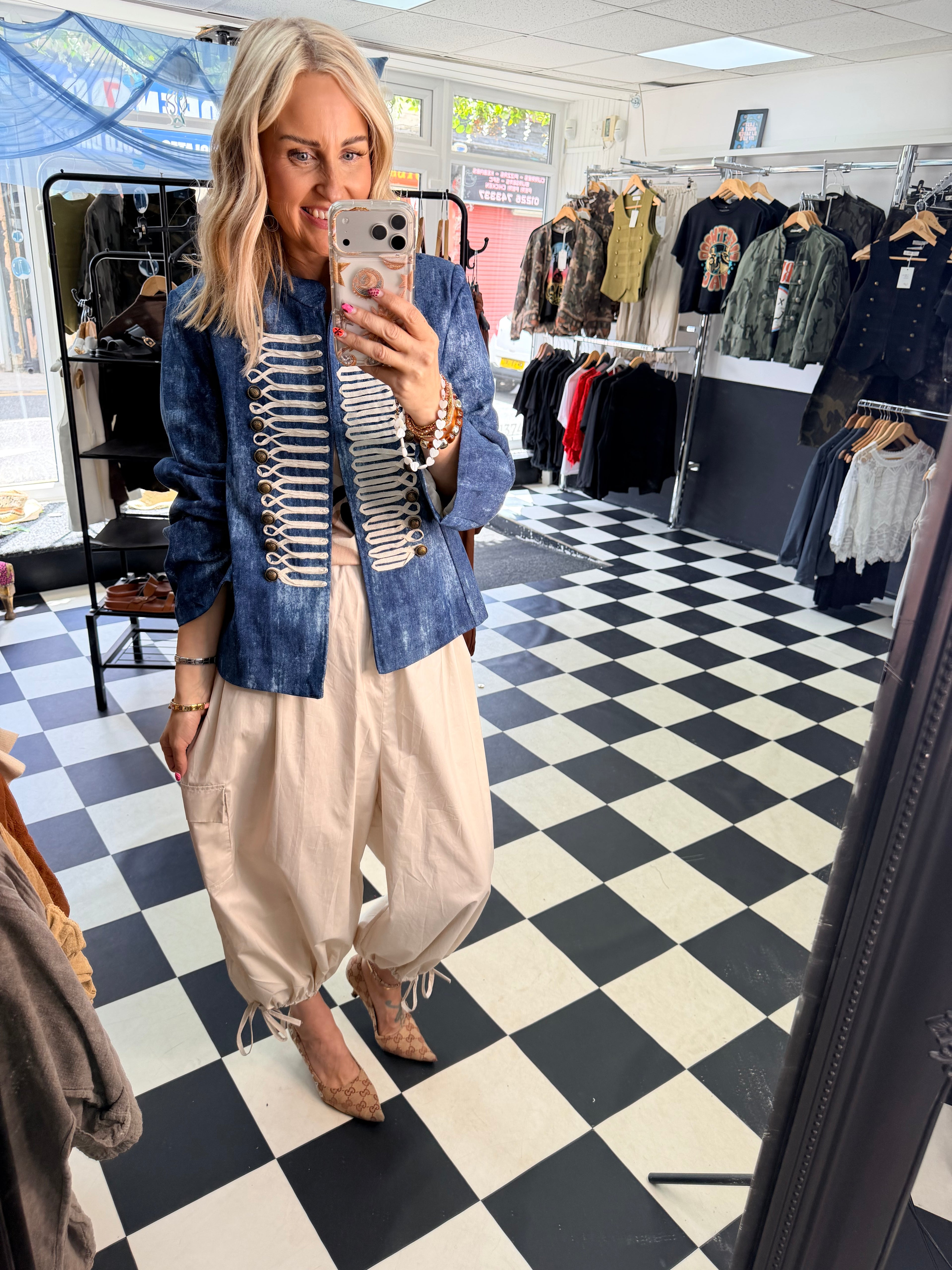 Denim military Jacket