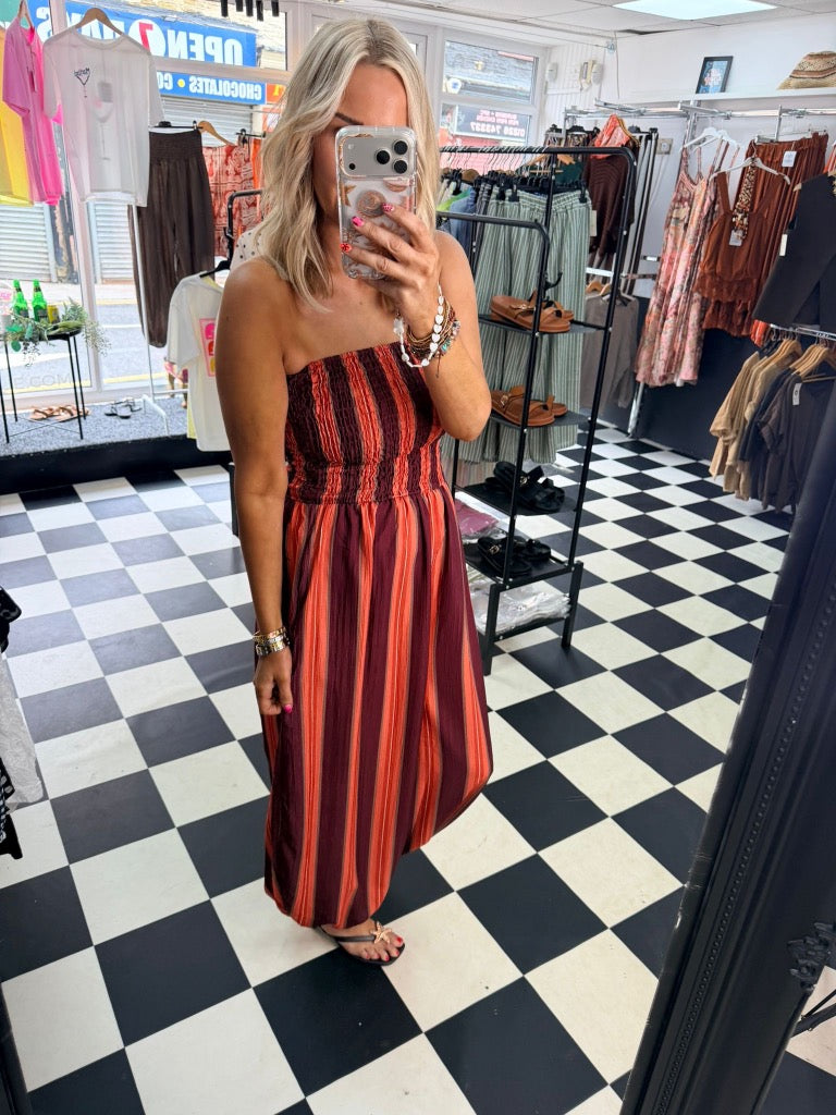 Indigo  Jumpsuit Orange/Plum