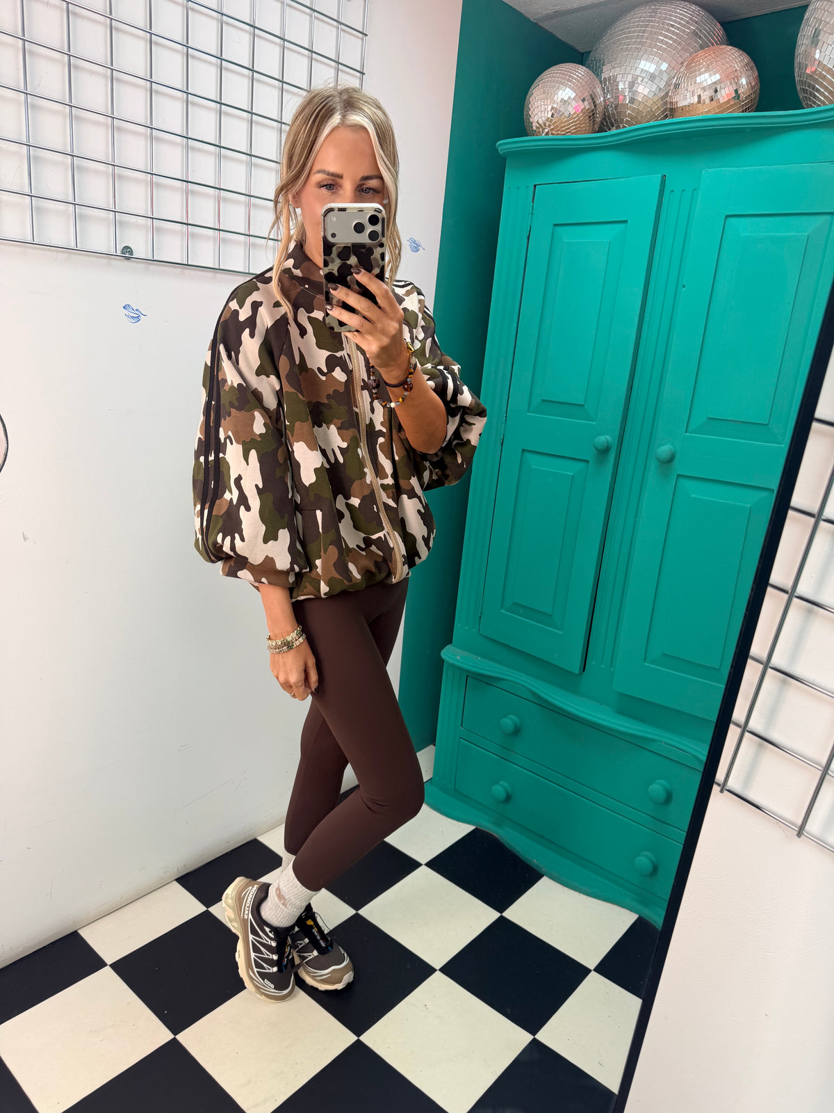 Camo Crush Stripe Bomber Jacket Special Buy