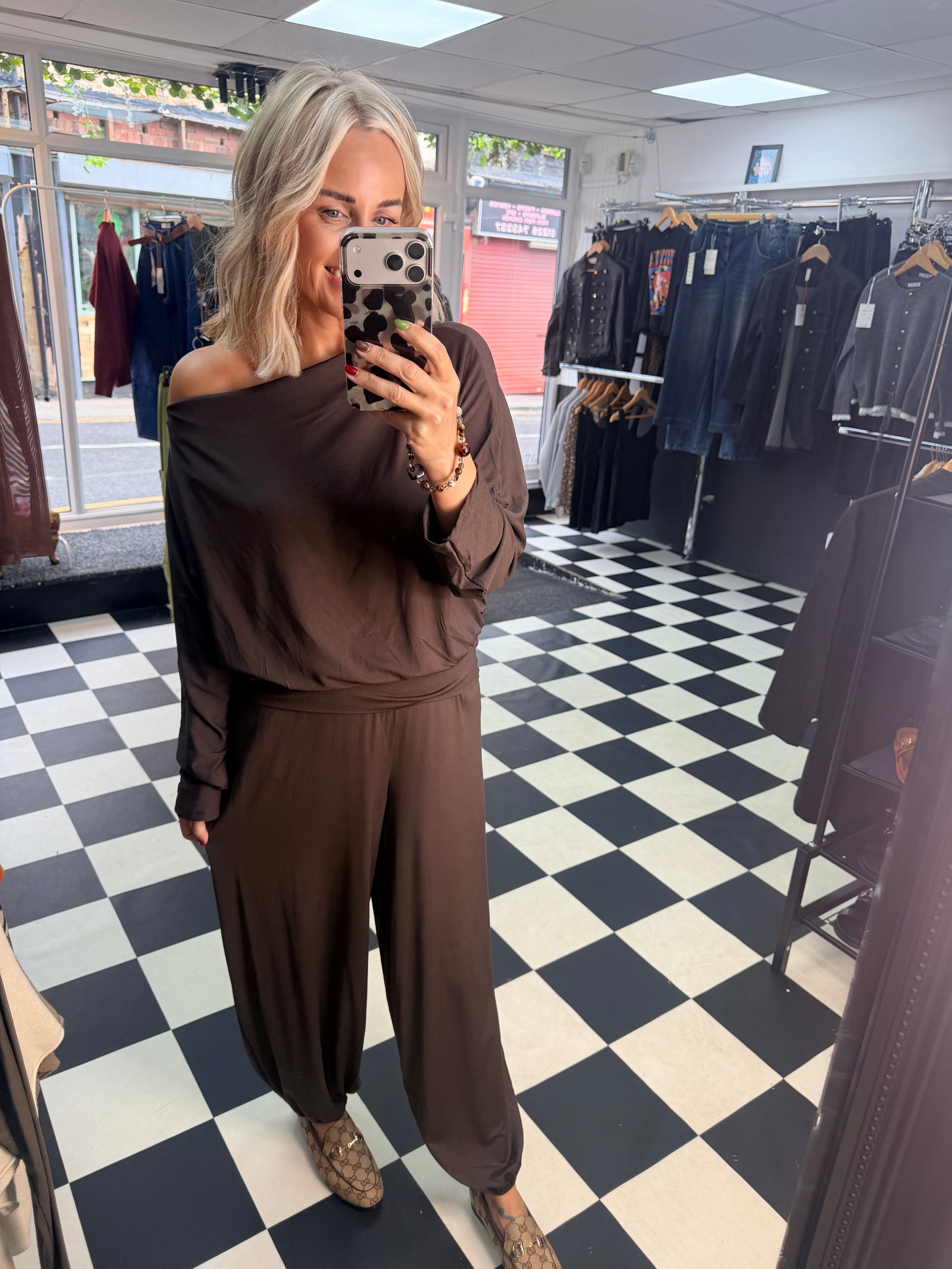 Slouchy Balloon Trousers Chocolate