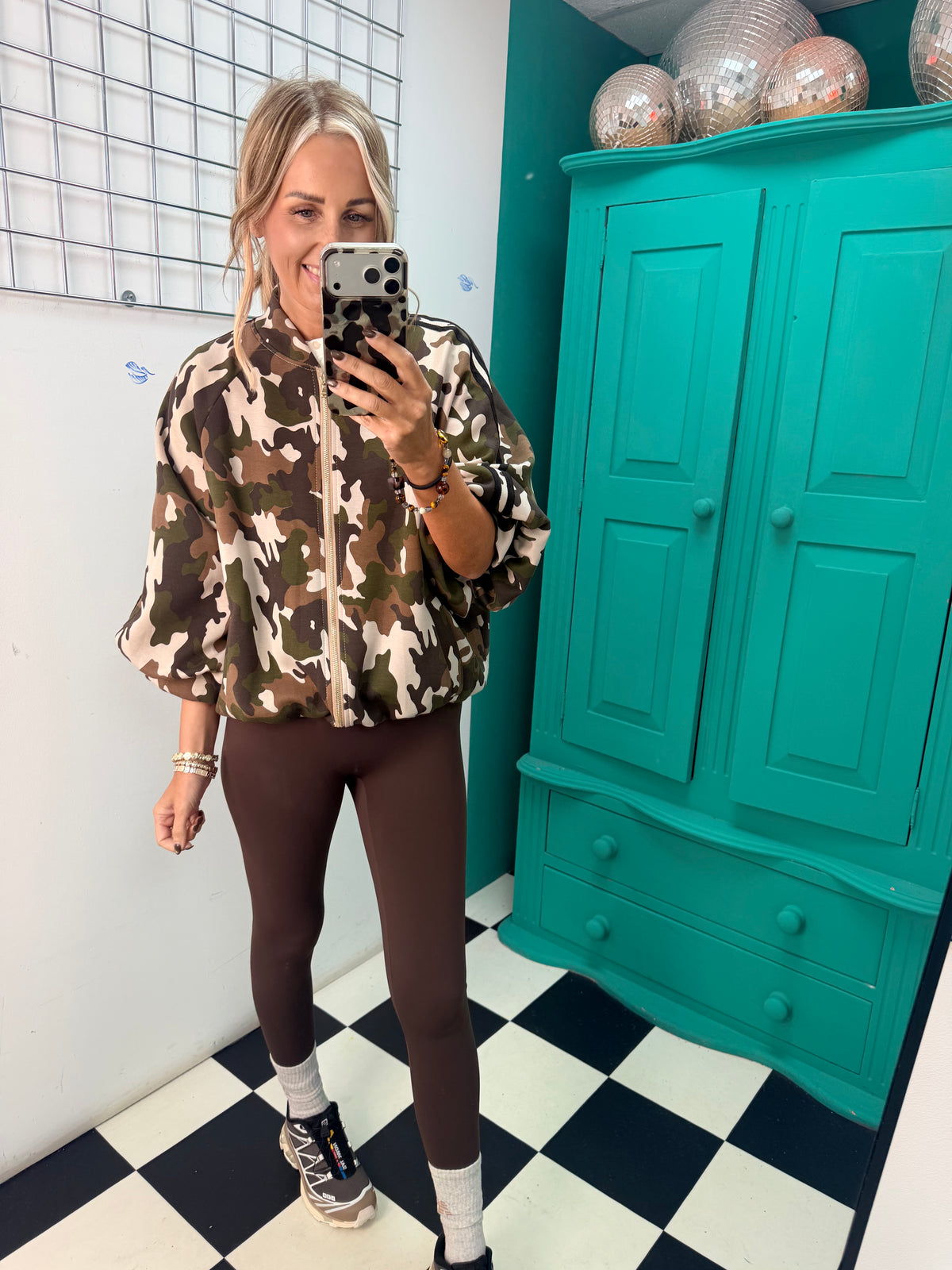 Camo Crush Stripe Bomber Jacket Special Buy