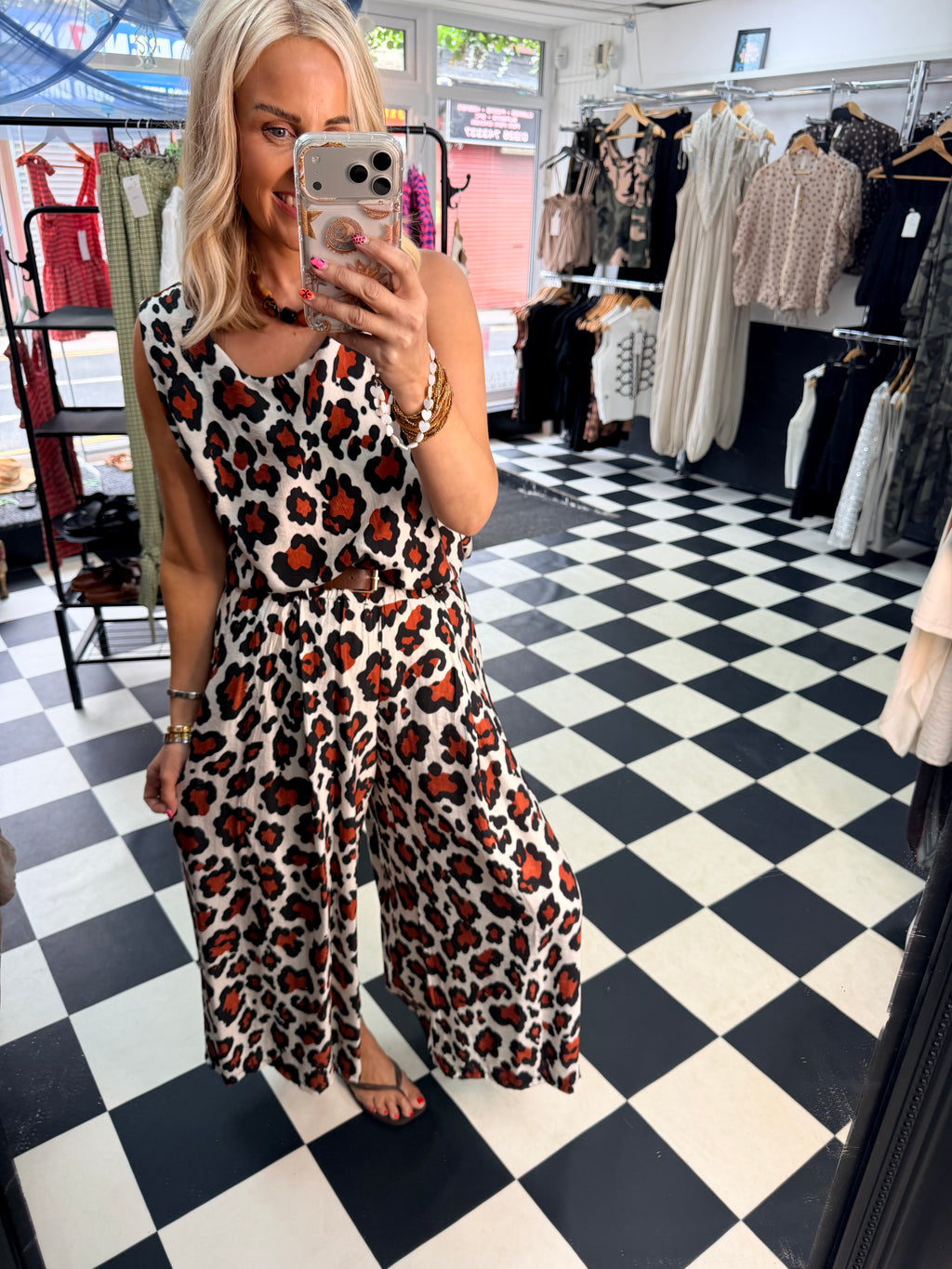 Animal co ord Cream and Rust