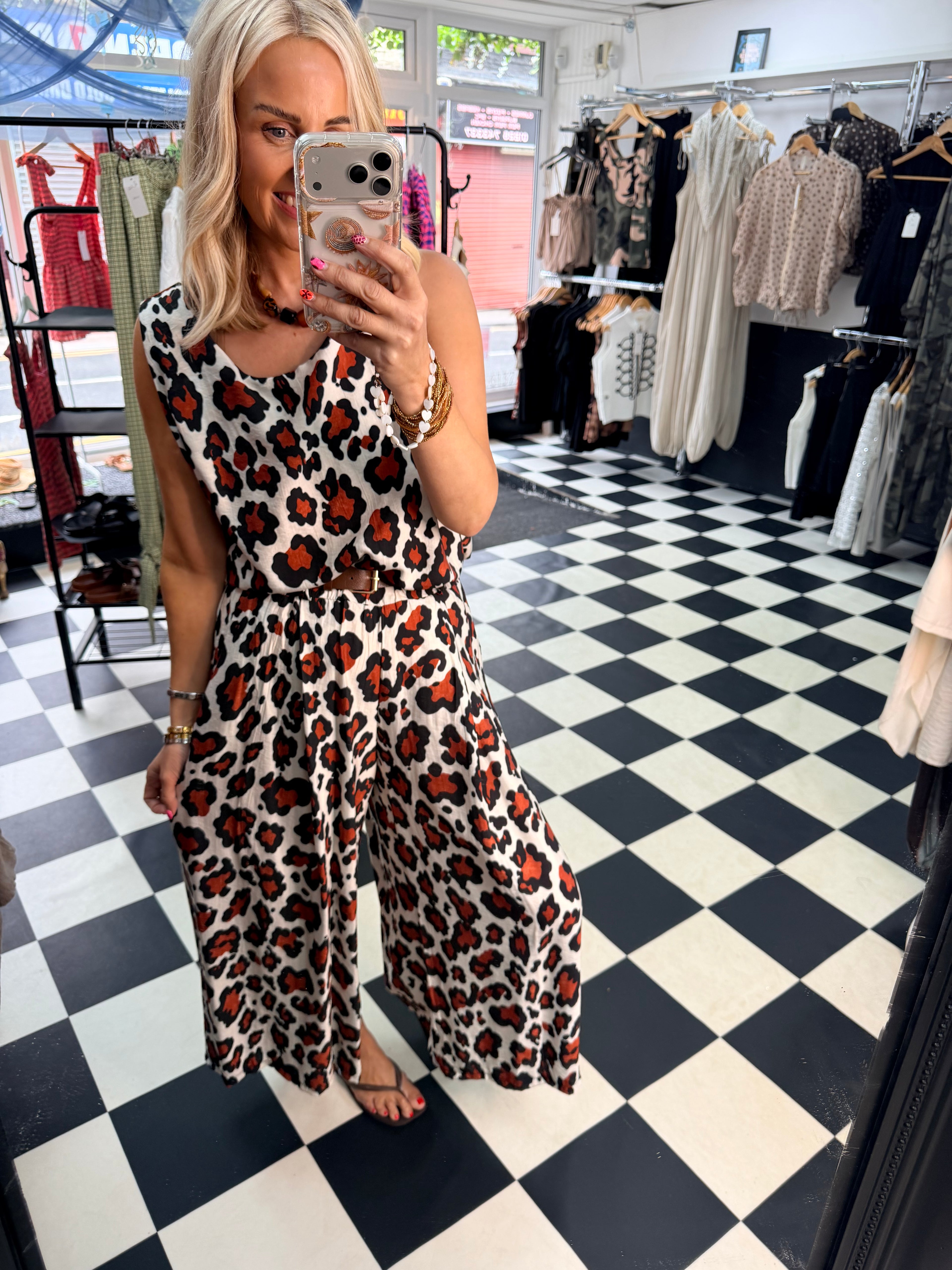Animal co ord Cream and Rust