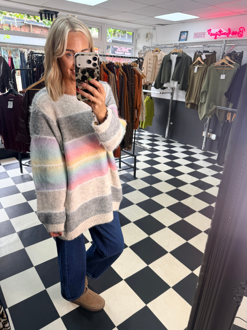 Abel Neutral Knit Rainbow