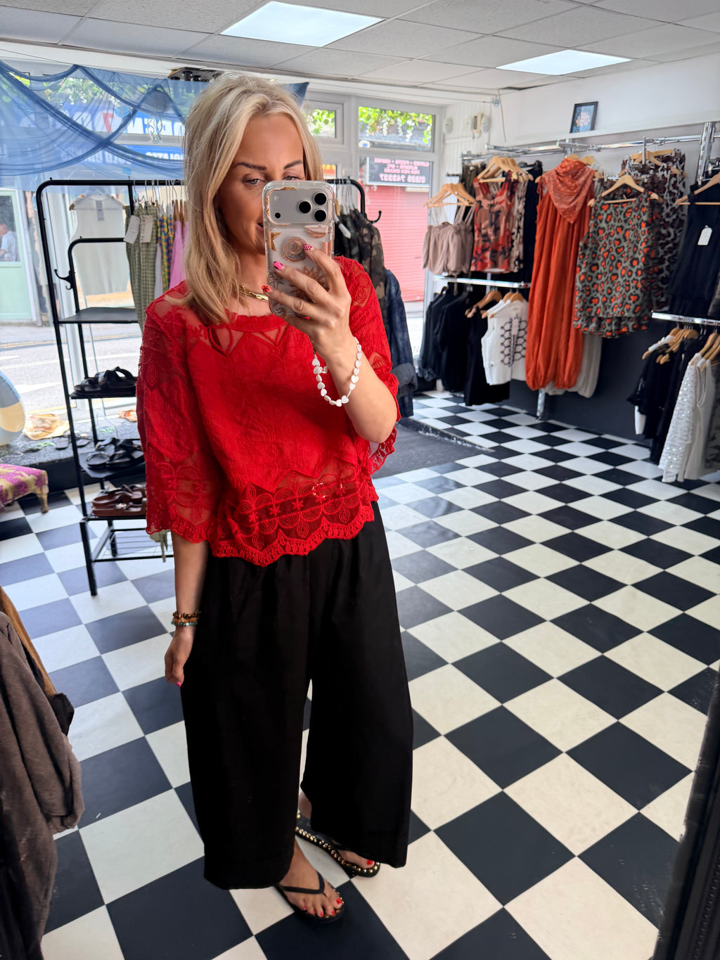 Flora top Red