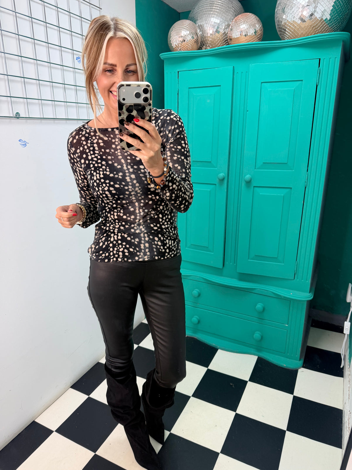 After Hours Wax Coated Skinnies Black