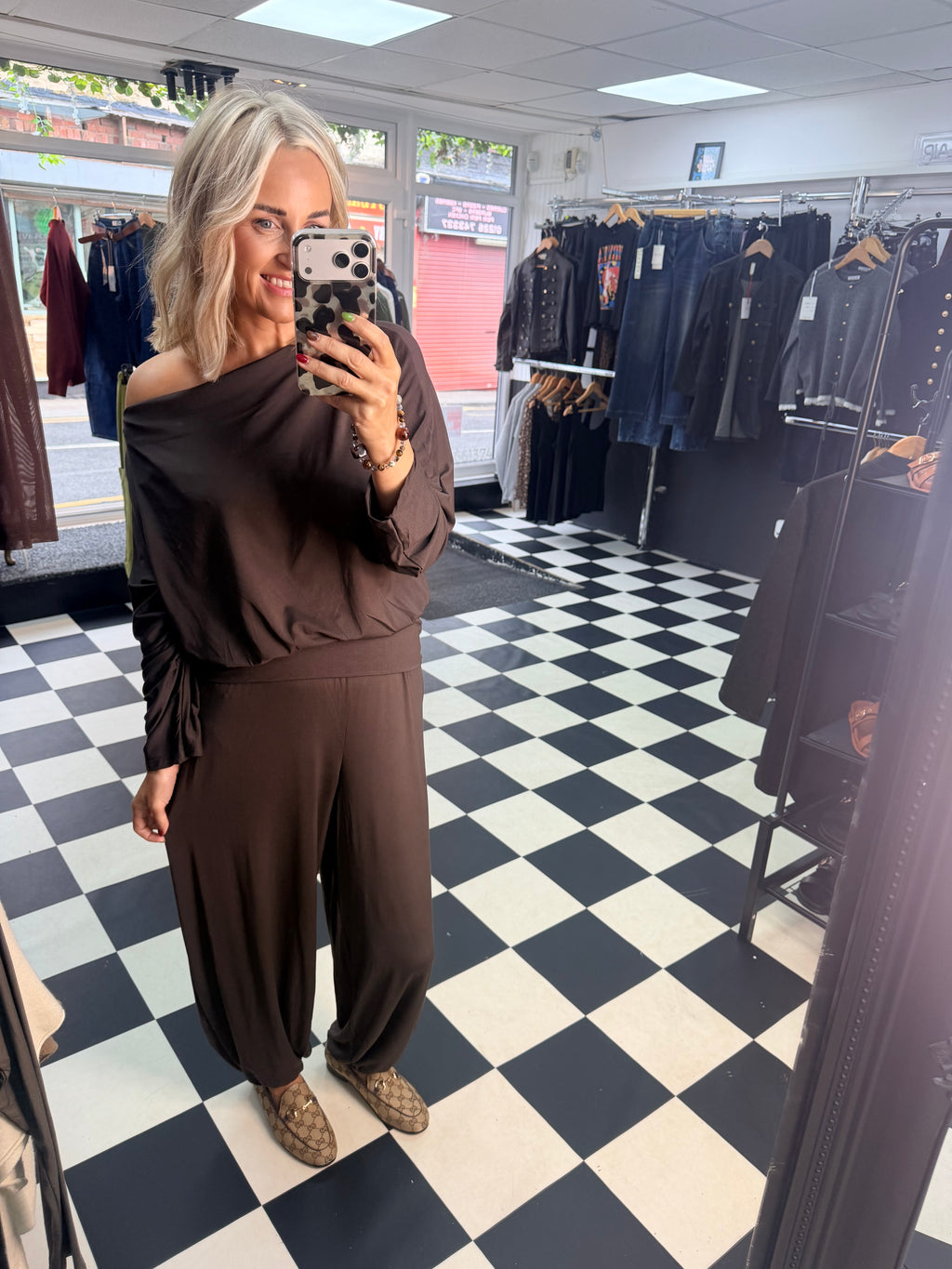 Slouchy Balloon Trousers Chocolate