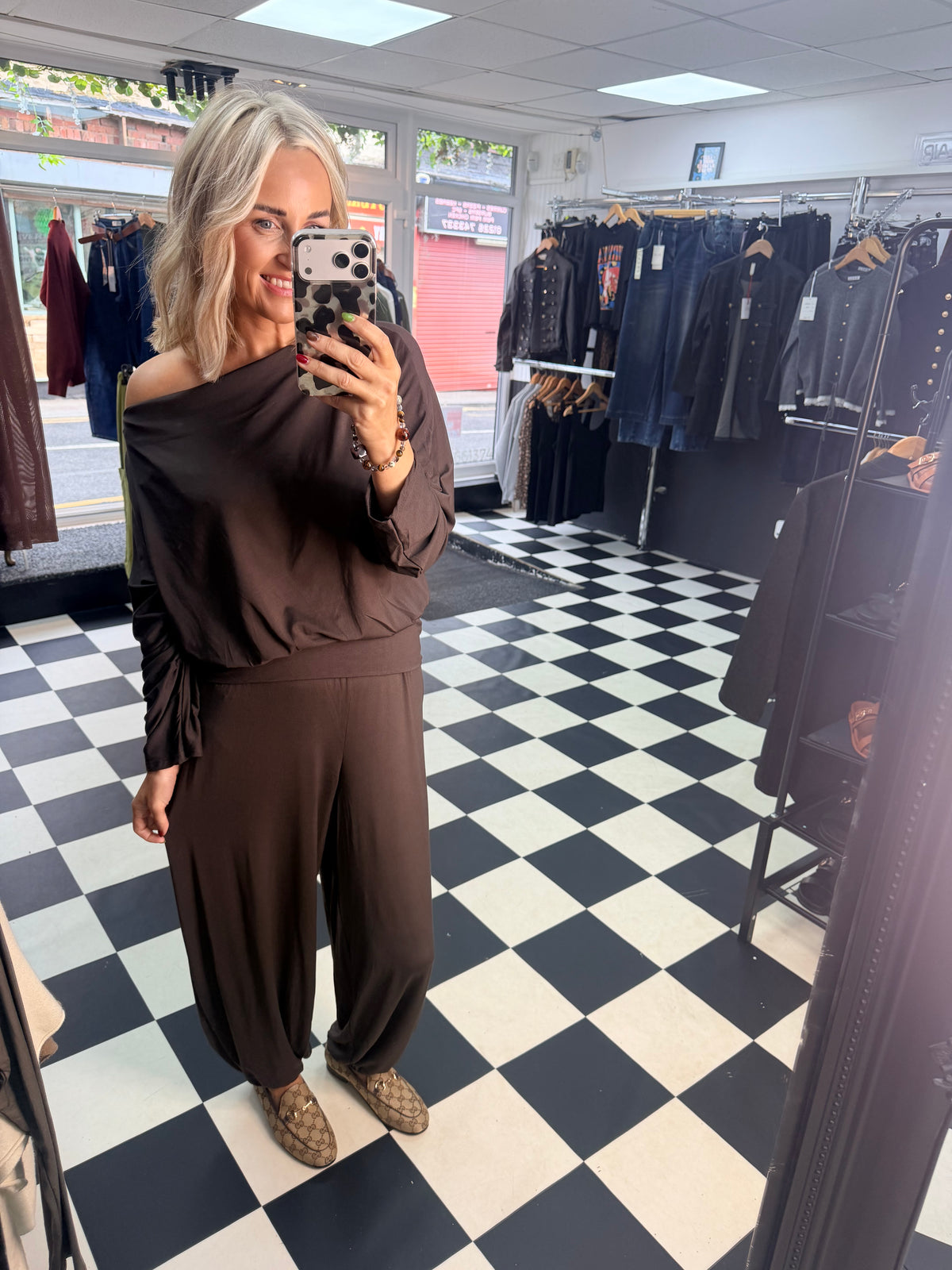 Slouchy Balloon Trousers Chocolate