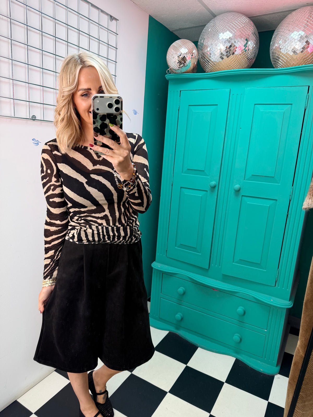 Cashmere blend top Zebra