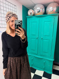 Leopard Twist headband - Mocha