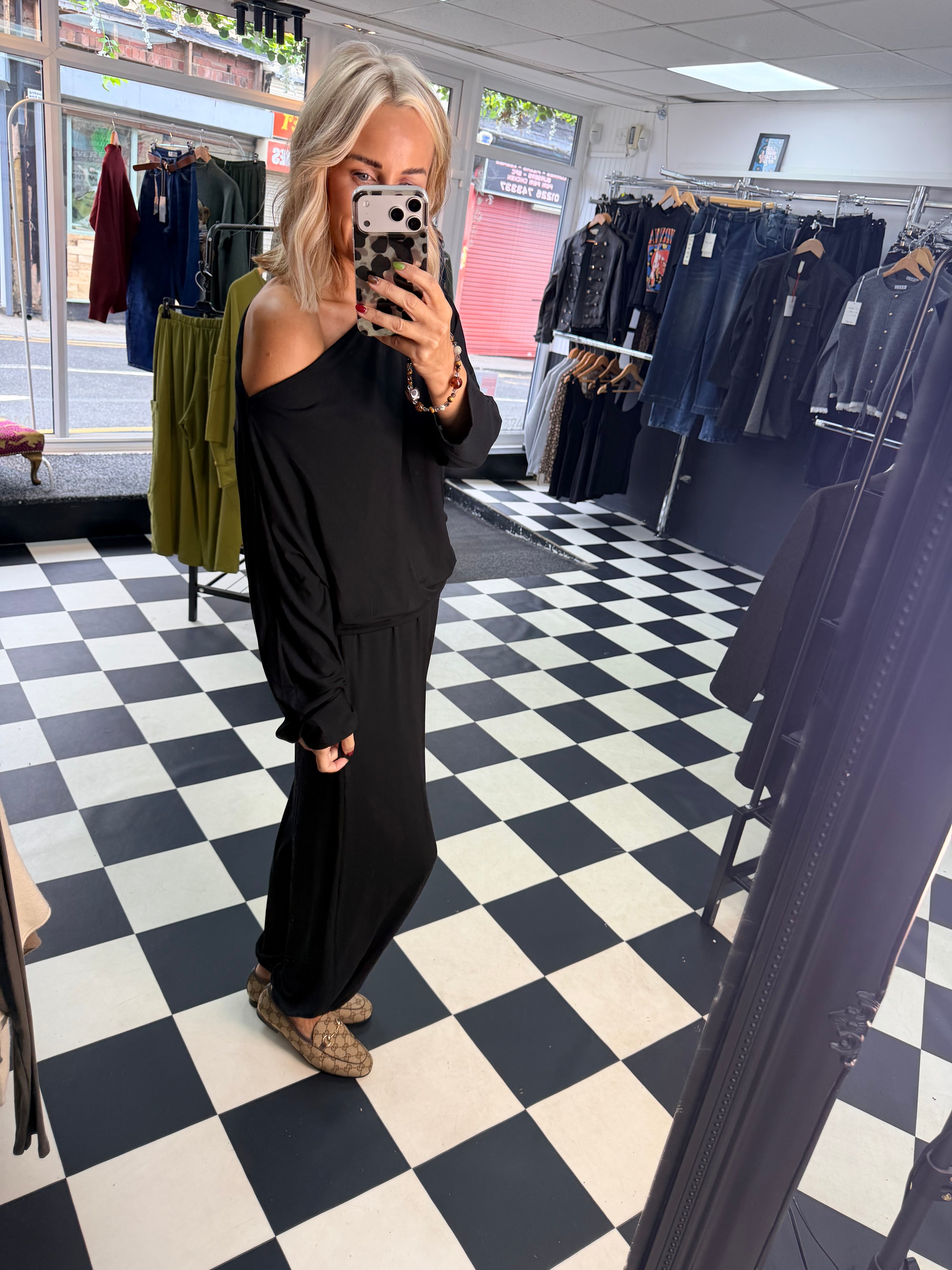 Slouchy Balloon Trousers Black