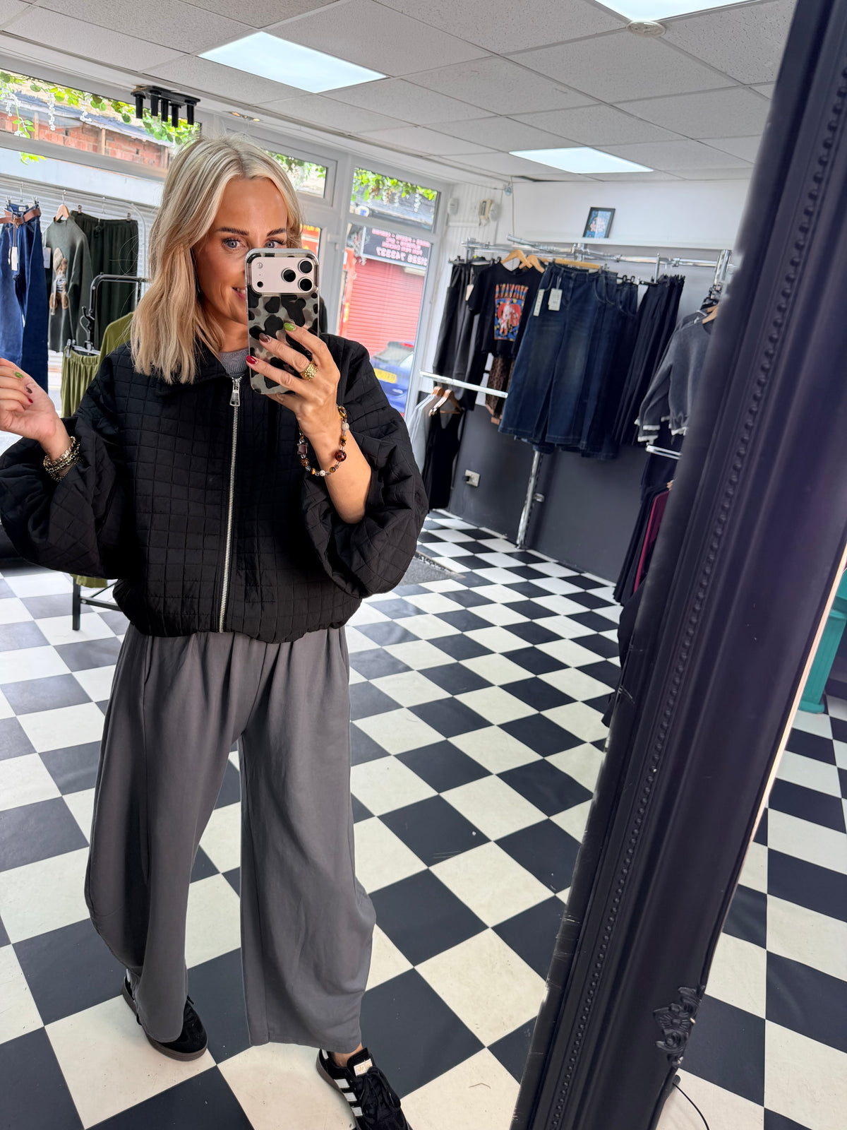 Barrel leg Joggers - Grey