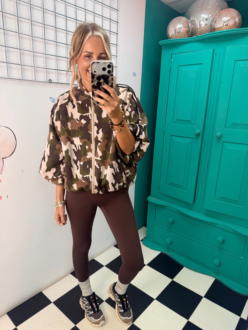 Camo Crush Stripe Bomber Jacket Special Buy