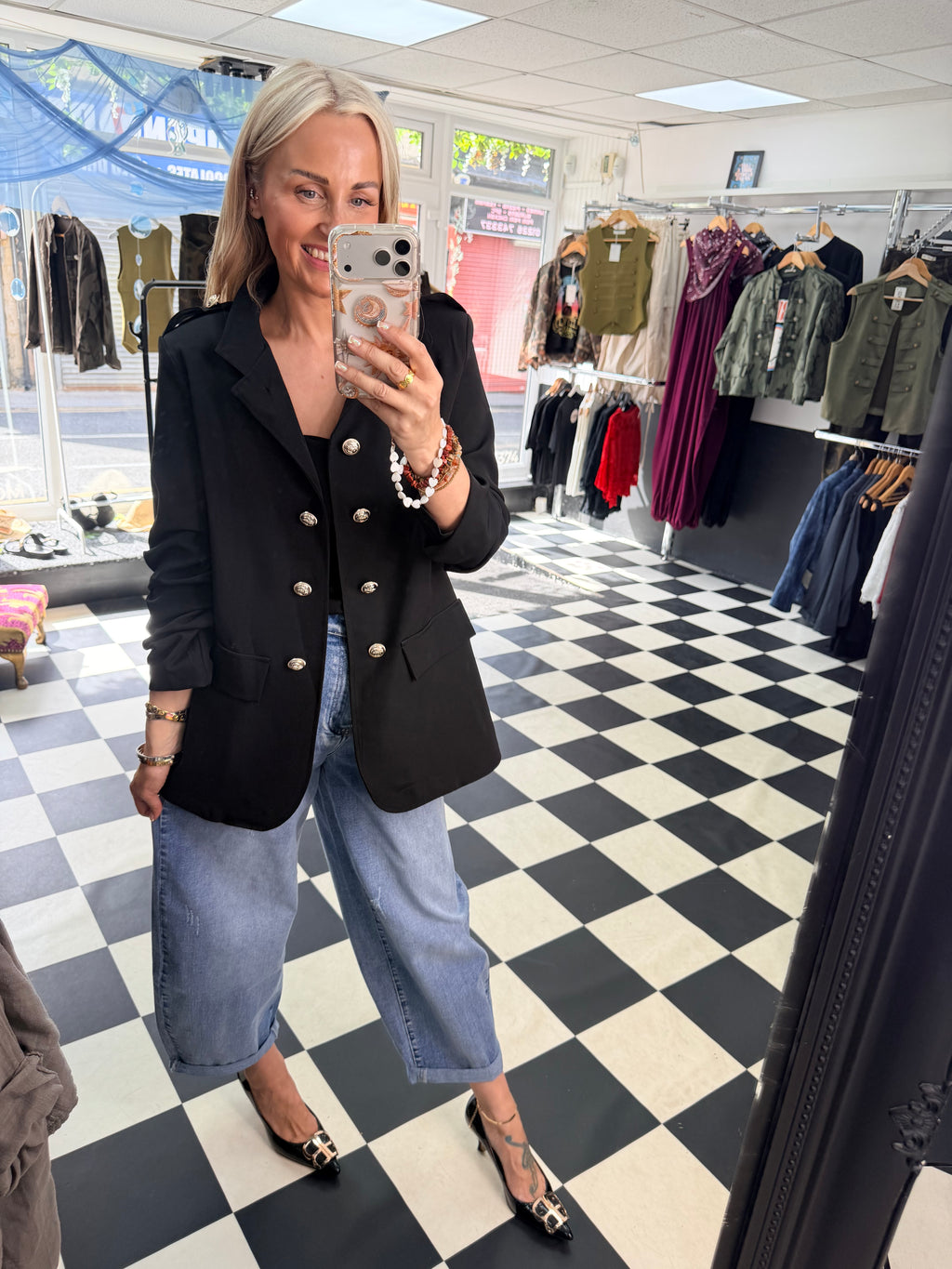 Military blazer Black