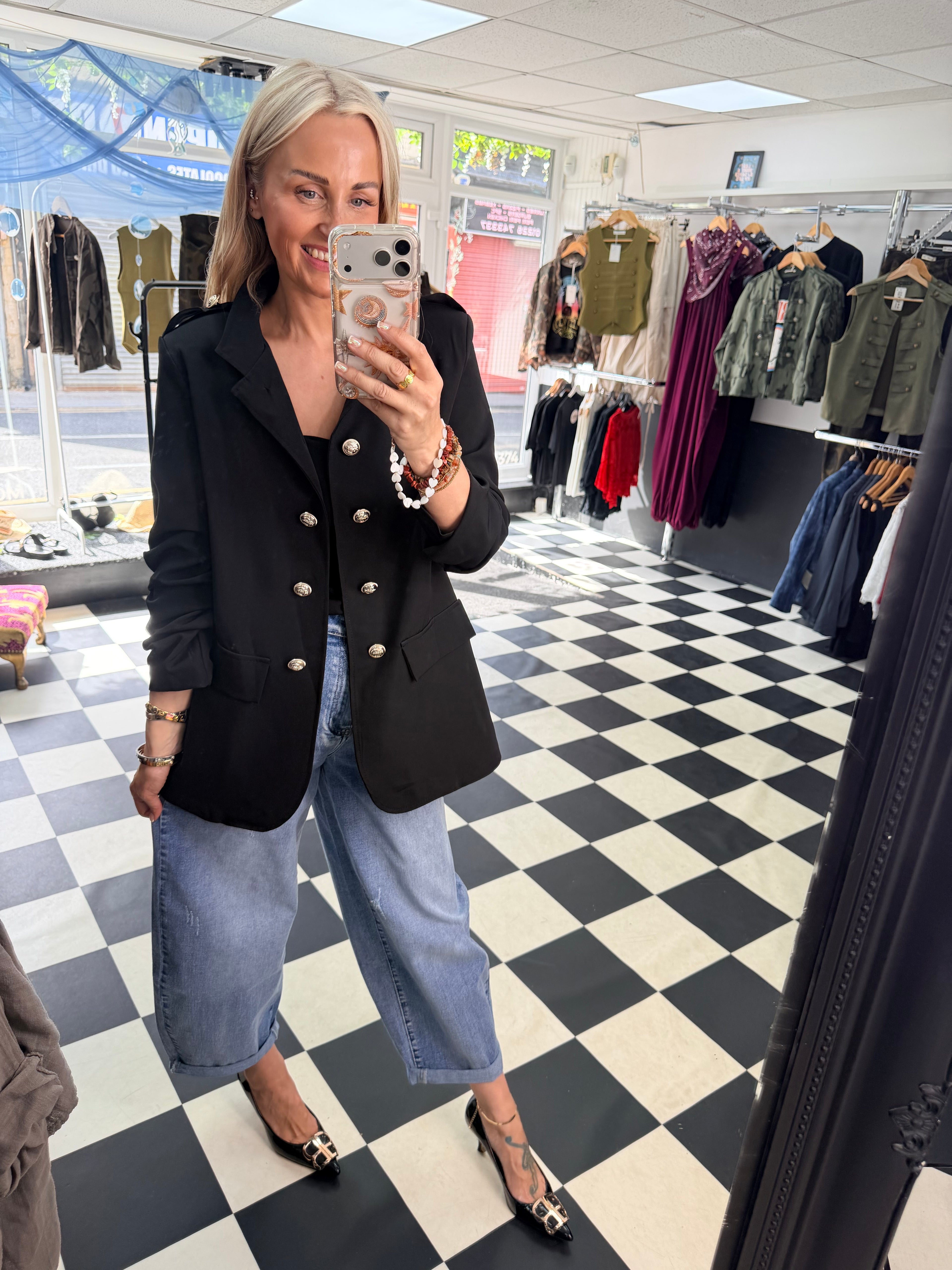 Military blazer Black