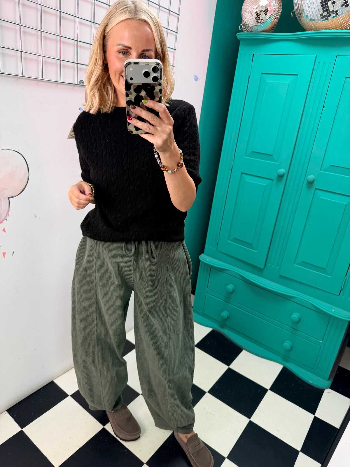 Cable Knit Jumper Black