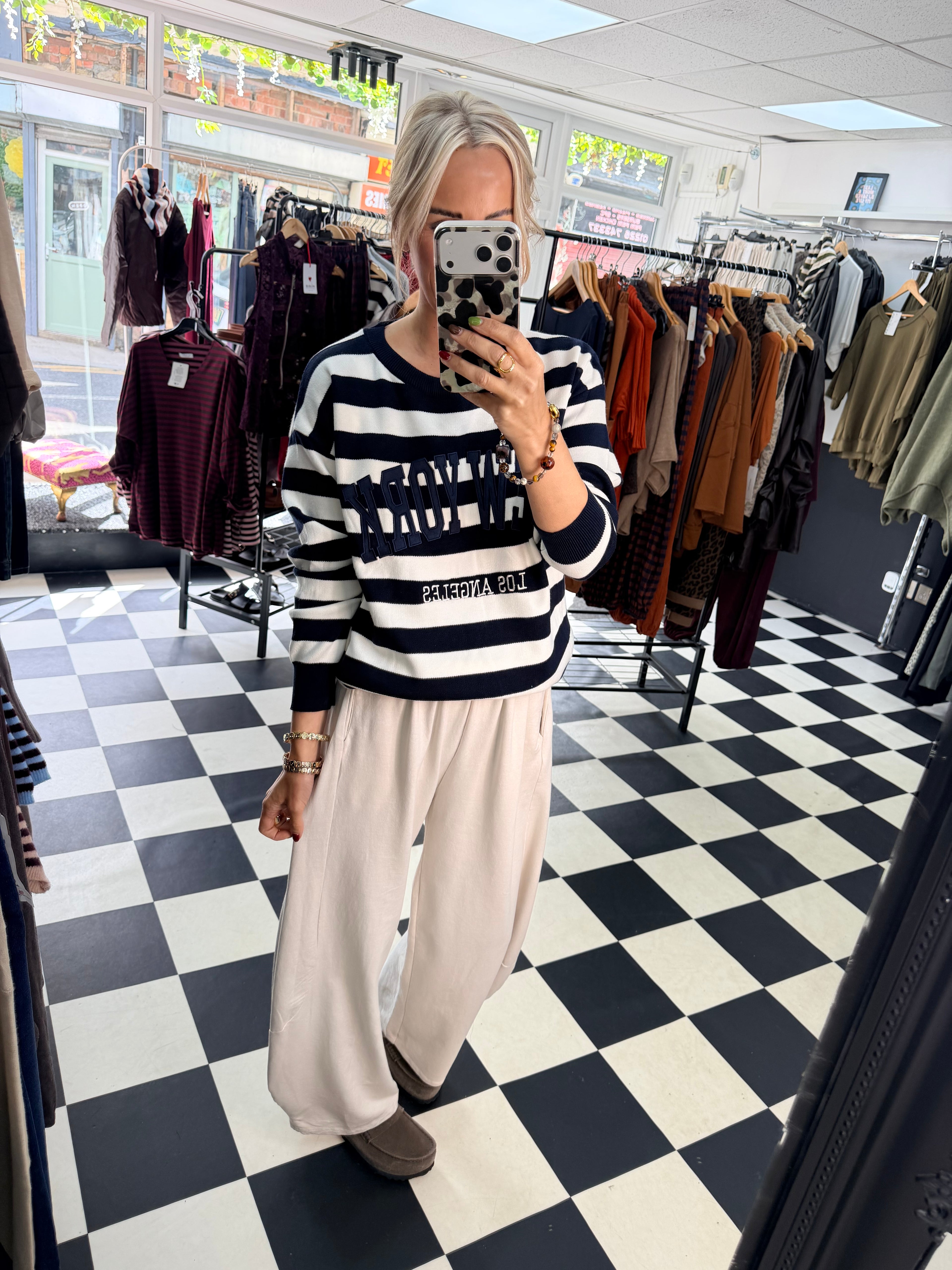 Barrel leg Joggers - Cream