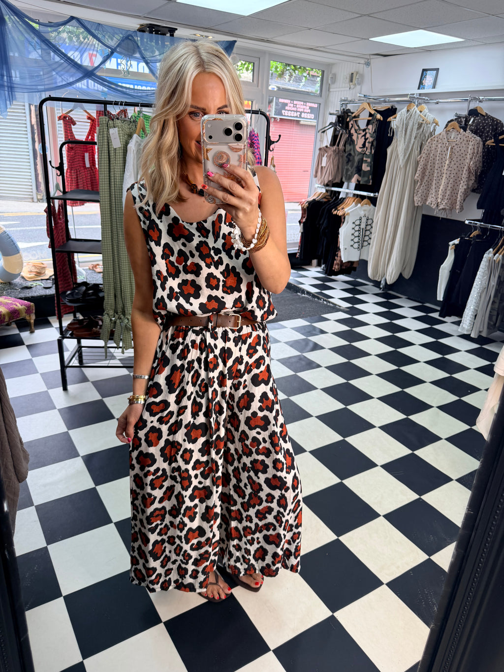 Animal co ord Cream and Rust