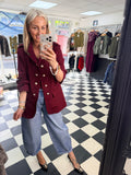 Military blazer Wine