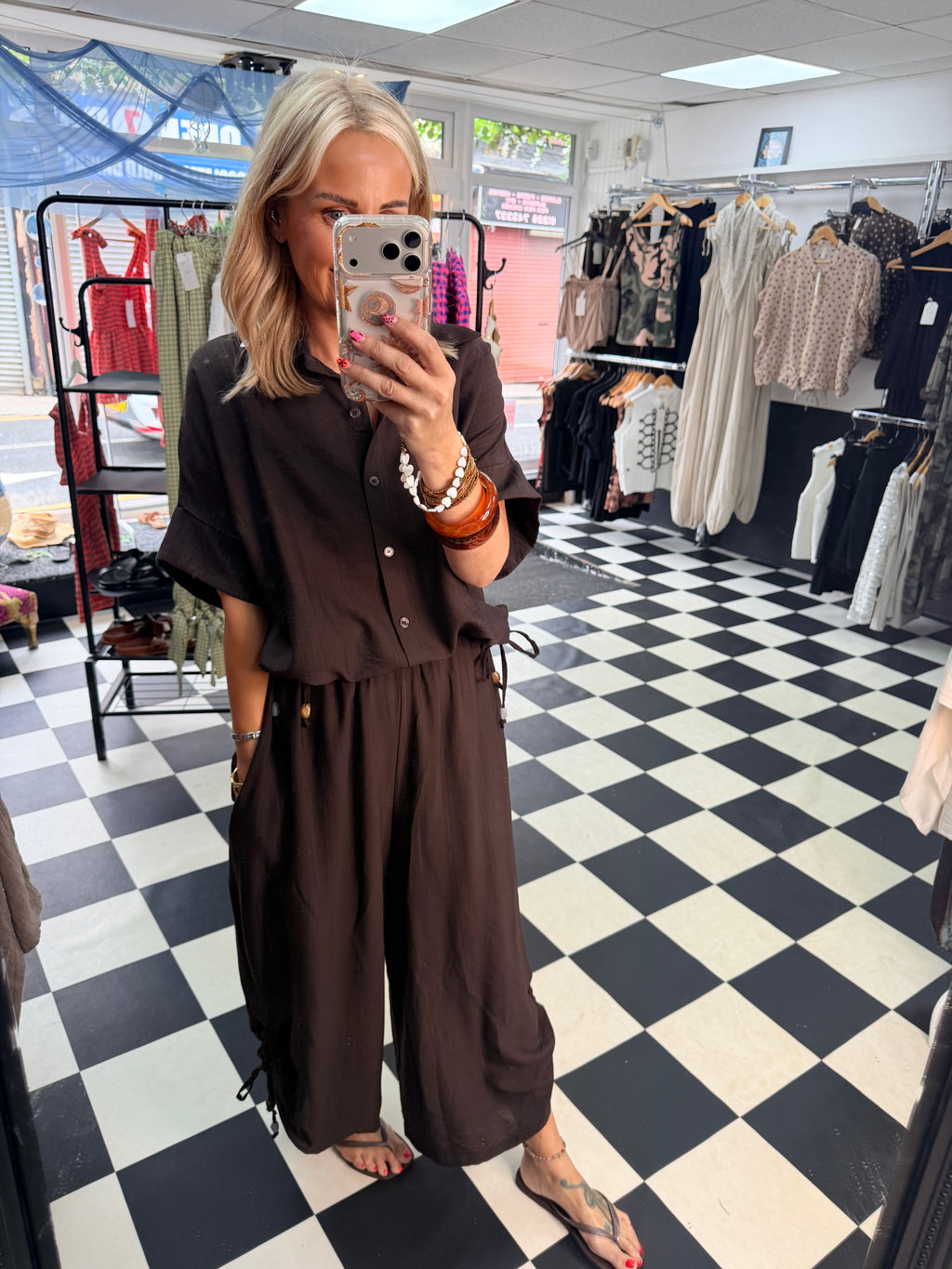 Beaded Co Ord Chocolate