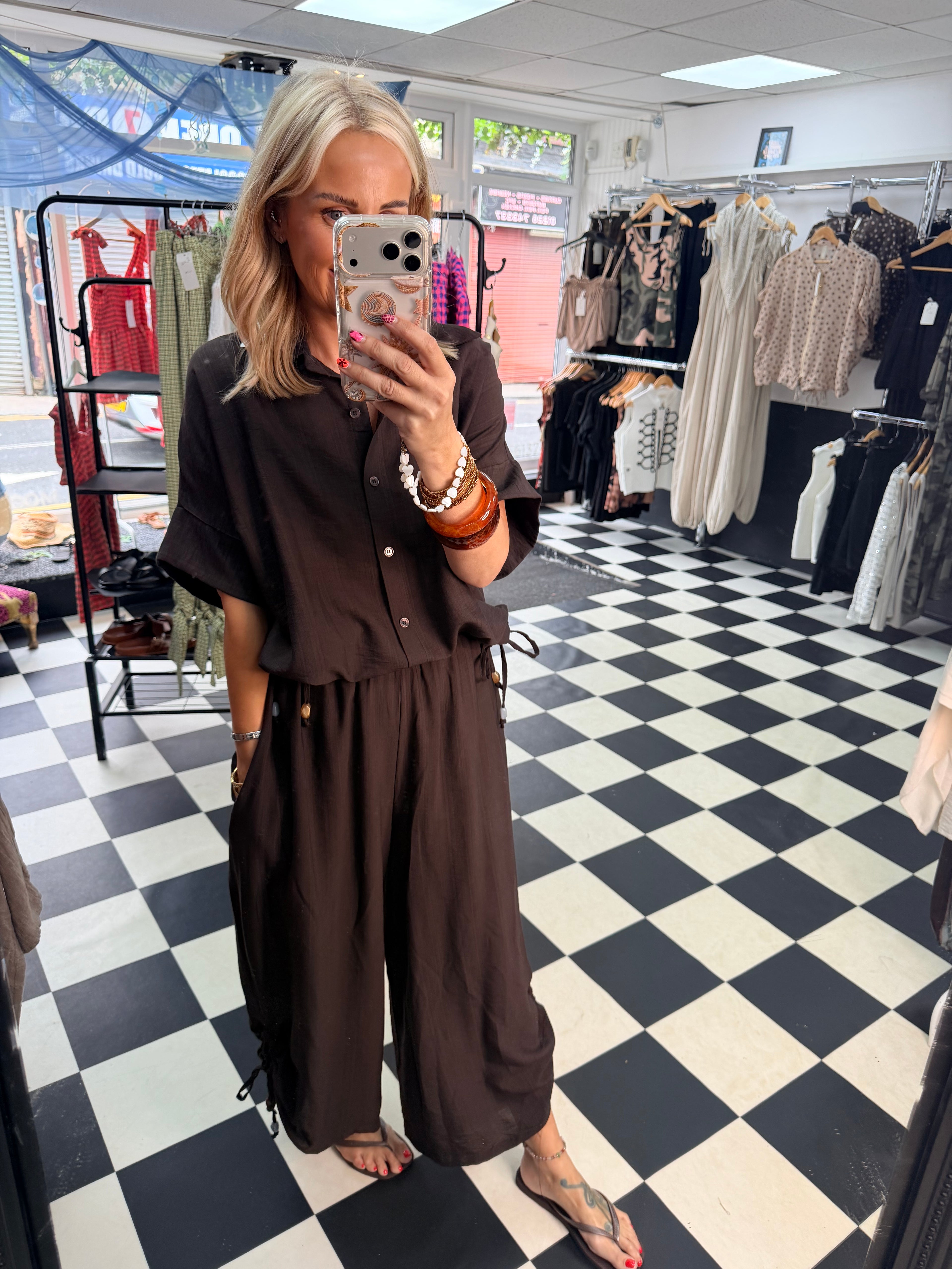 Beaded Co Ord Chocolate
