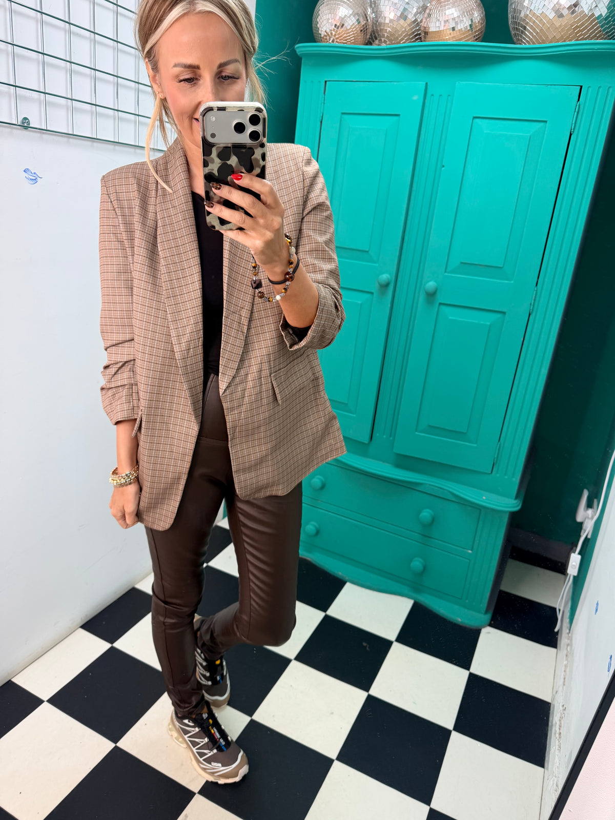Check Please Blazer Taupe