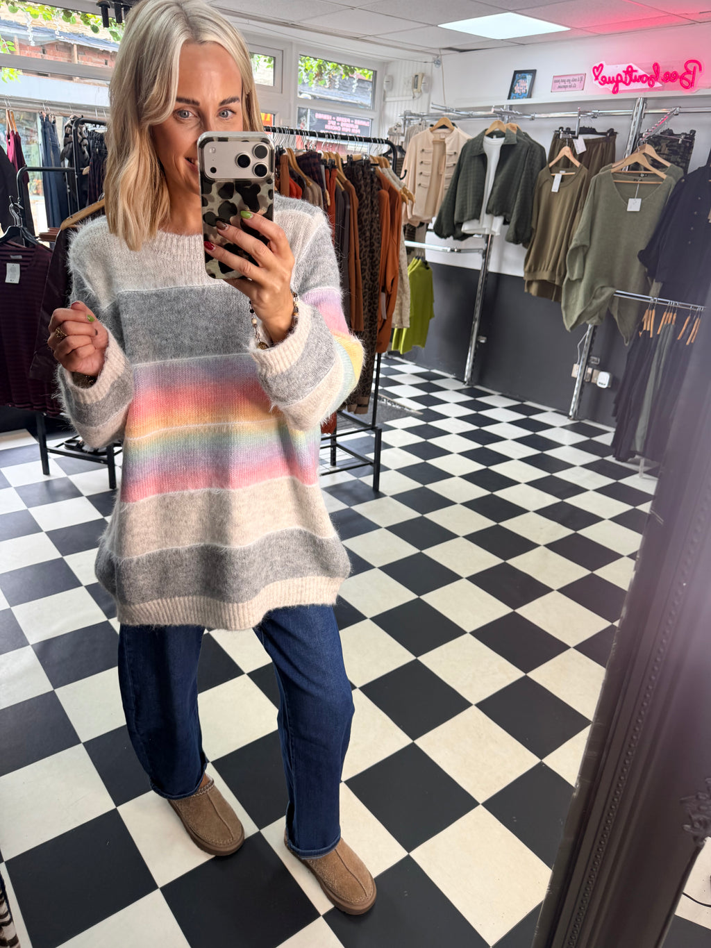 Abel Neutral Knit Rainbow