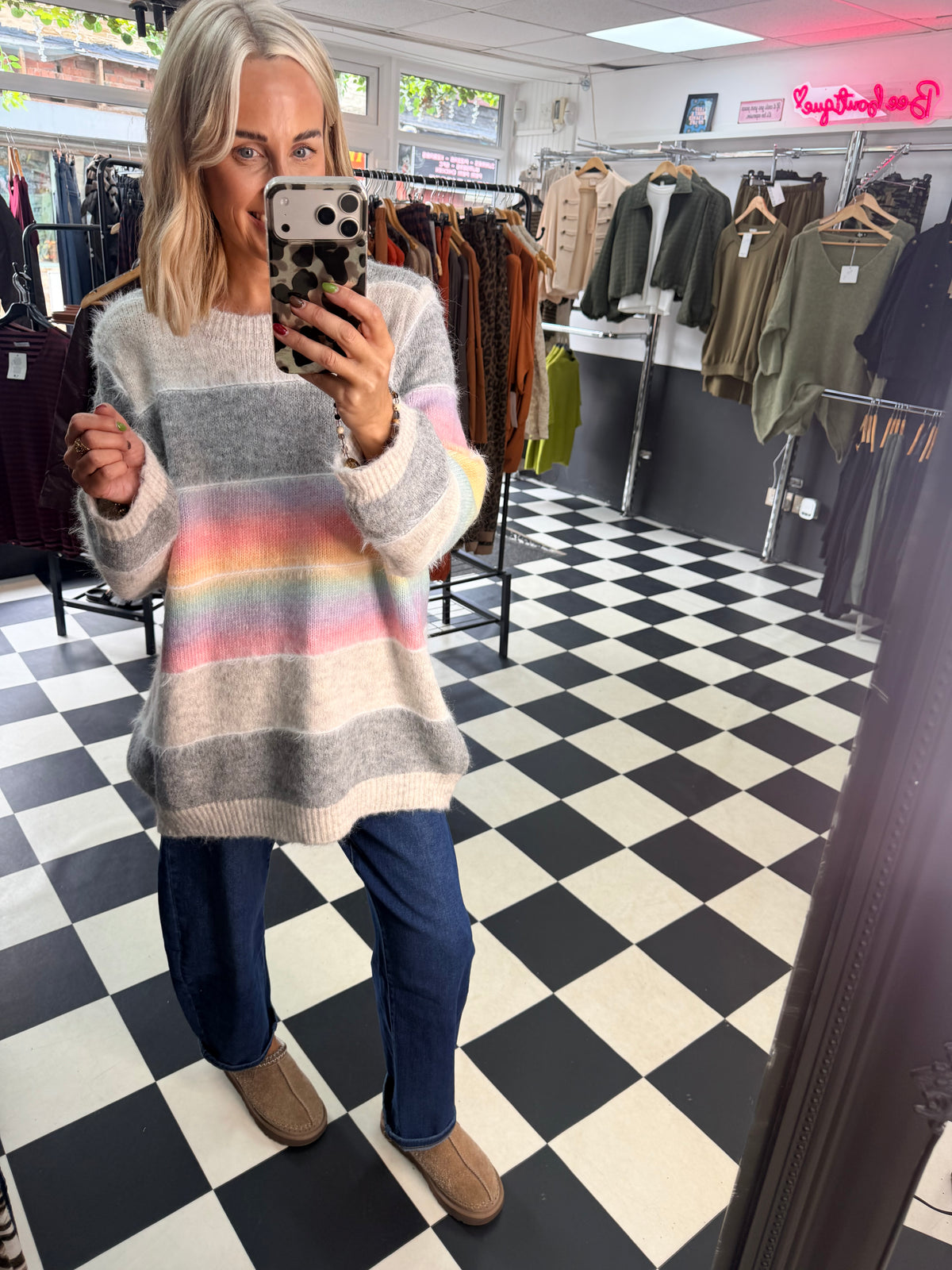 Abel Neutral Knit Rainbow