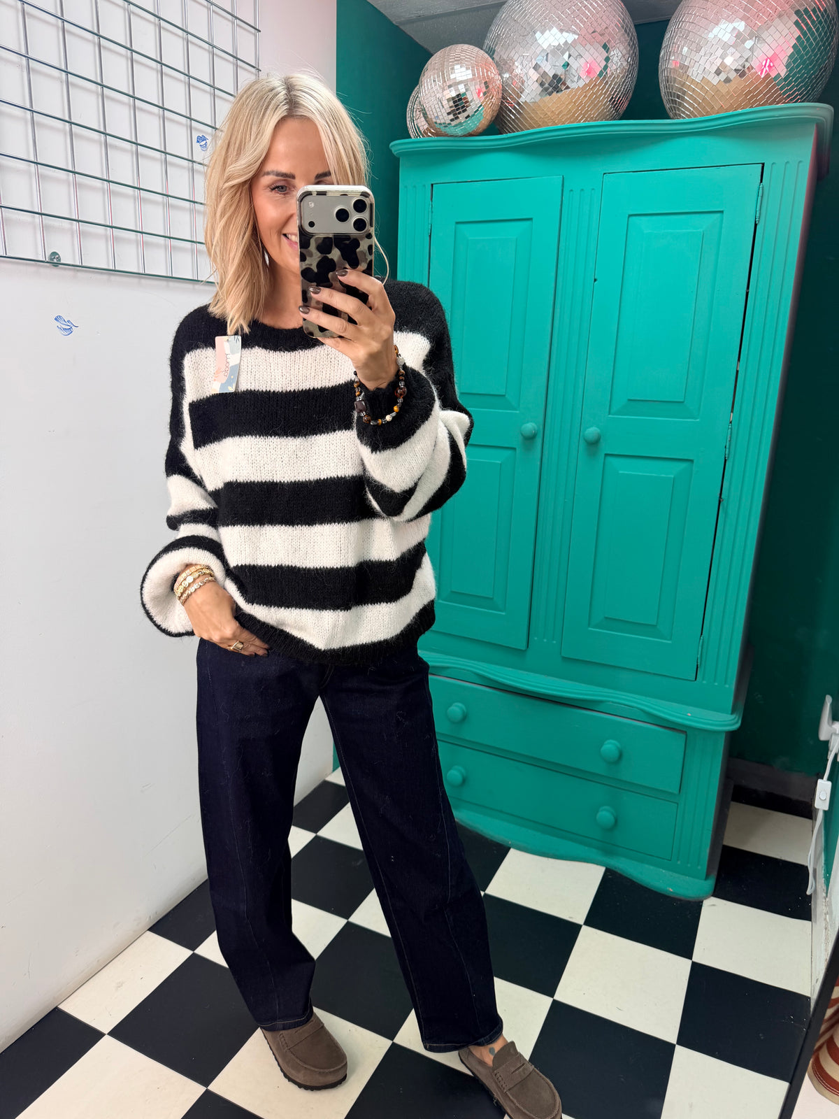 Chunky stripe knit - Black and white