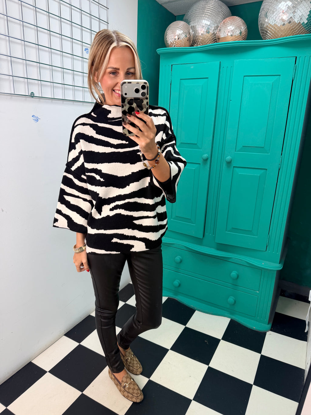 Wild Side Zebra Jumper Black/White