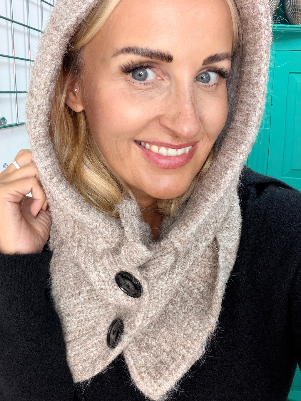 Button Snood Mocha
