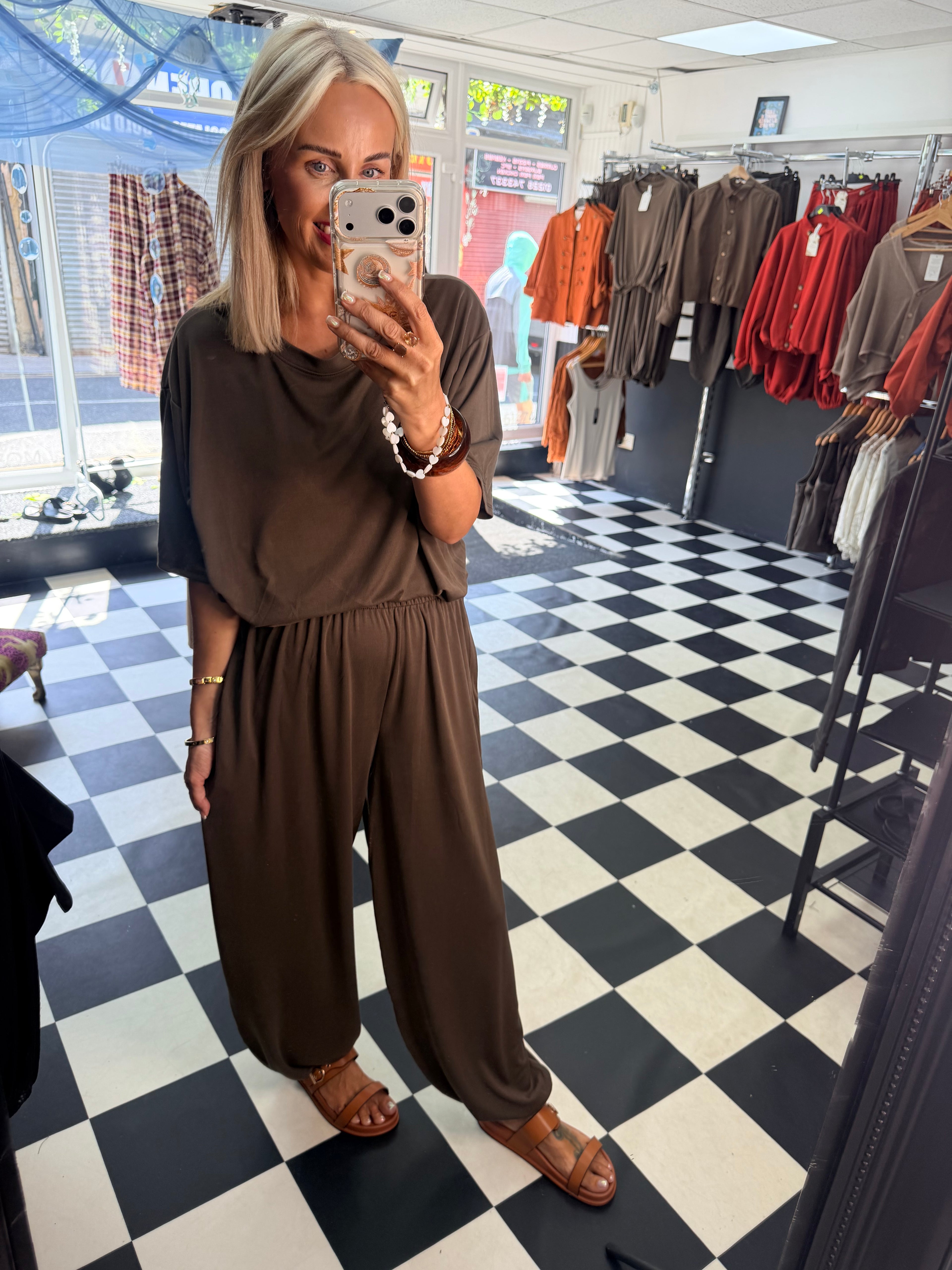 Weekend Slouch Co Ord Chocolate