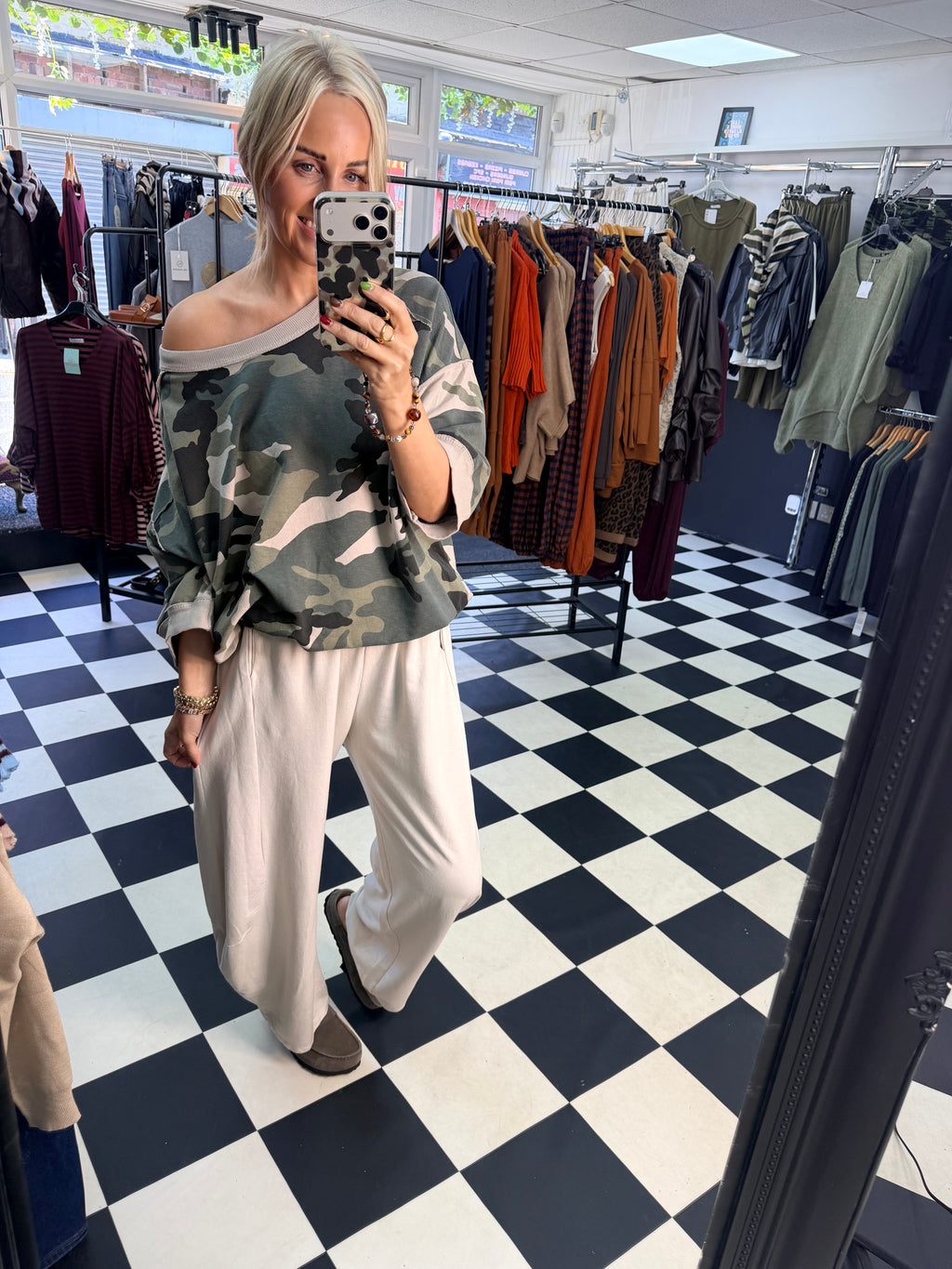 Barrel leg Joggers - Cream