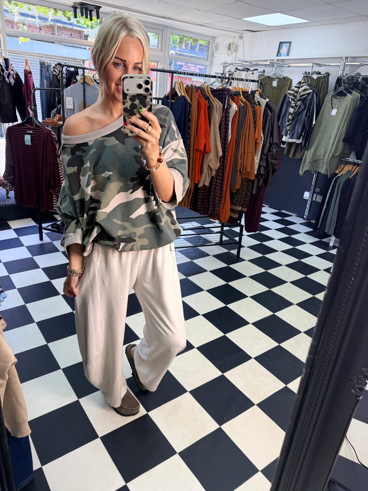 Barrel leg Joggers - Cream
