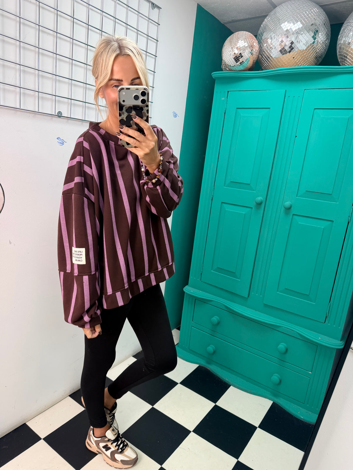 The Autumn stripe - Chocolate and purple