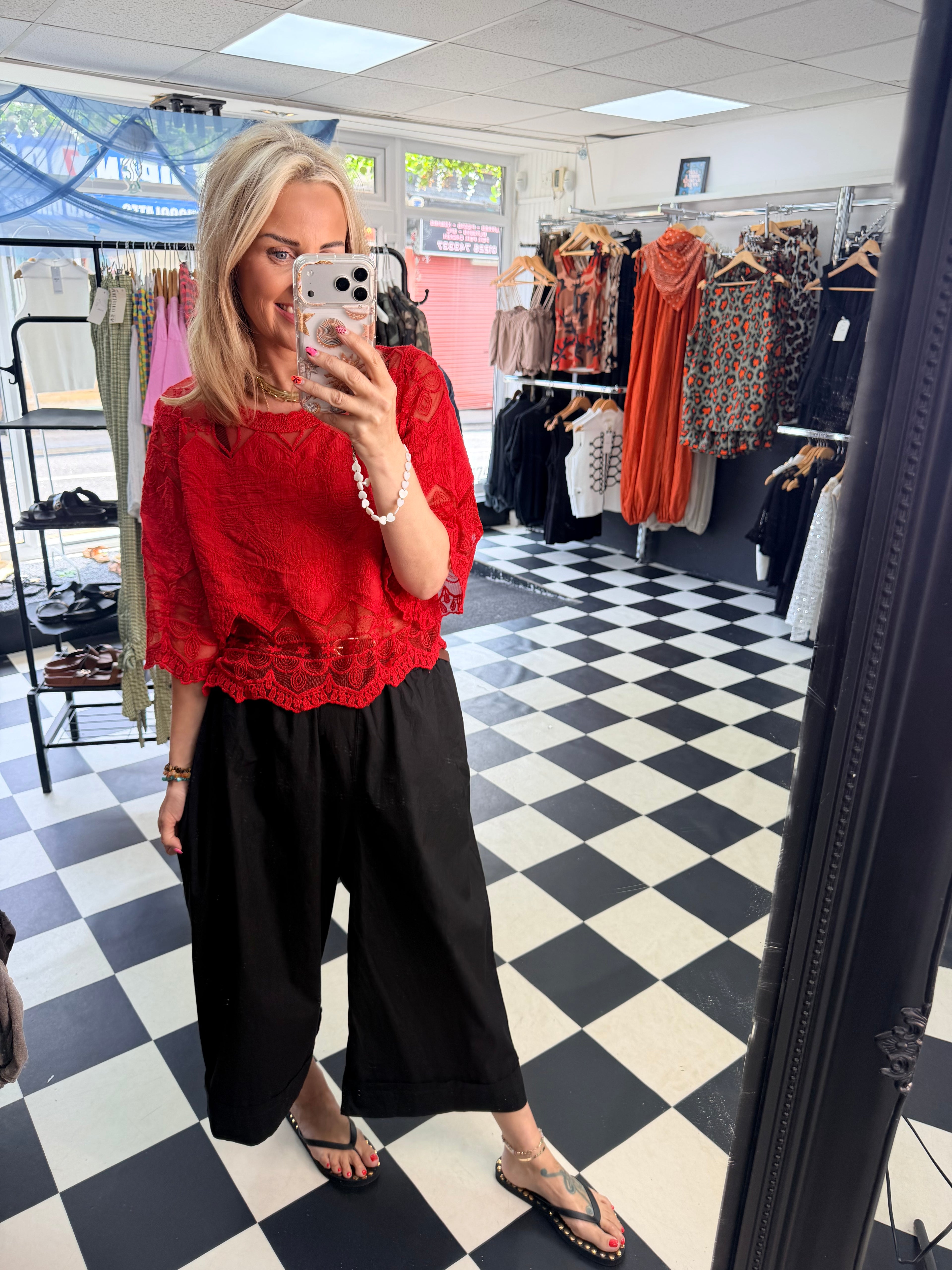 Flora top Red