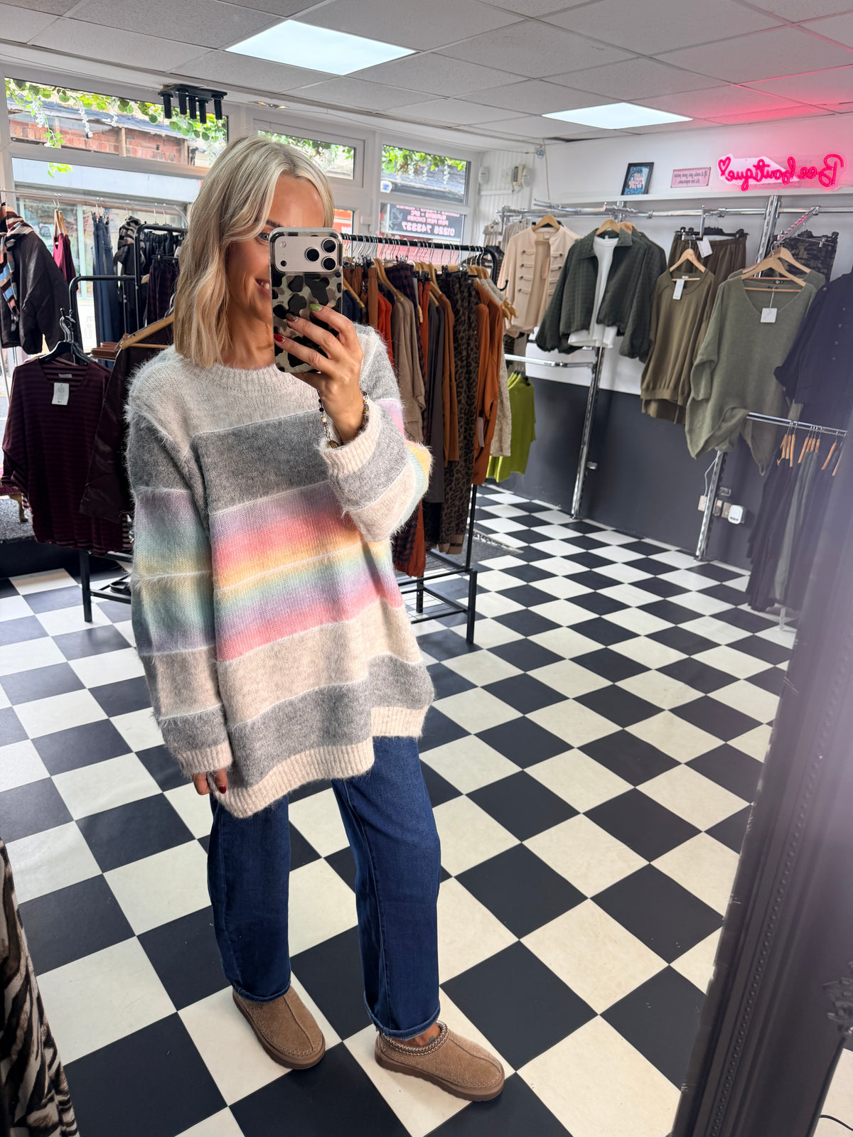 Abel Neutral Knit Rainbow