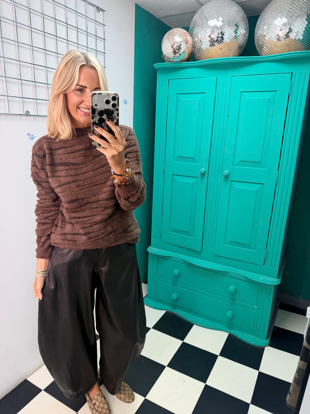 Soft touch Zebra jumper Chocolate Special Buy