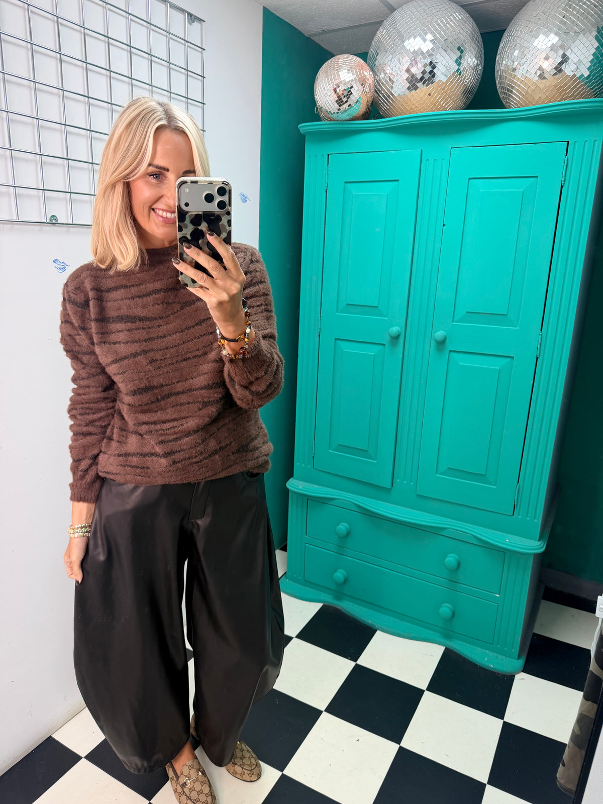 Soft touch Zebra jumper Chocolate Special Buy