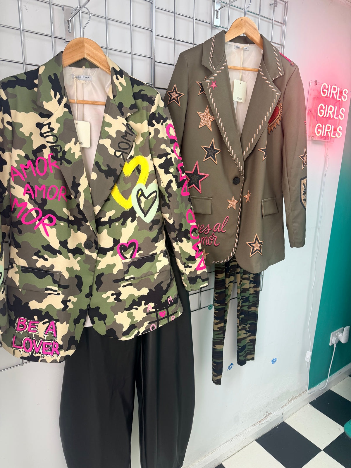Amor Khaki Heart & Star Blazer