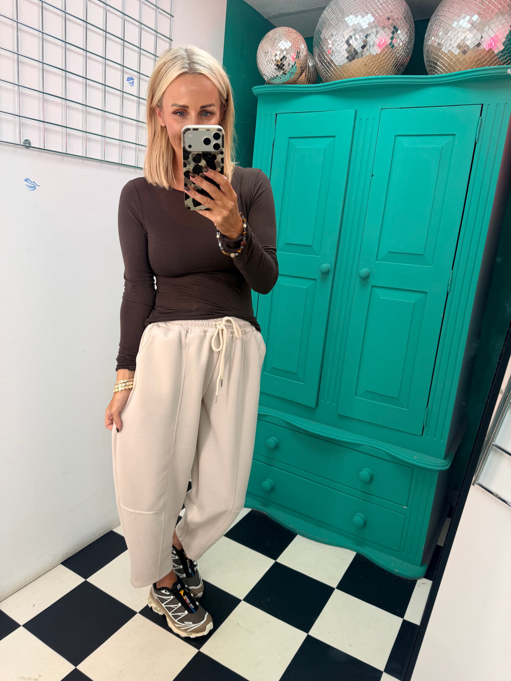 Cora Carrot Leg Joggers Cream