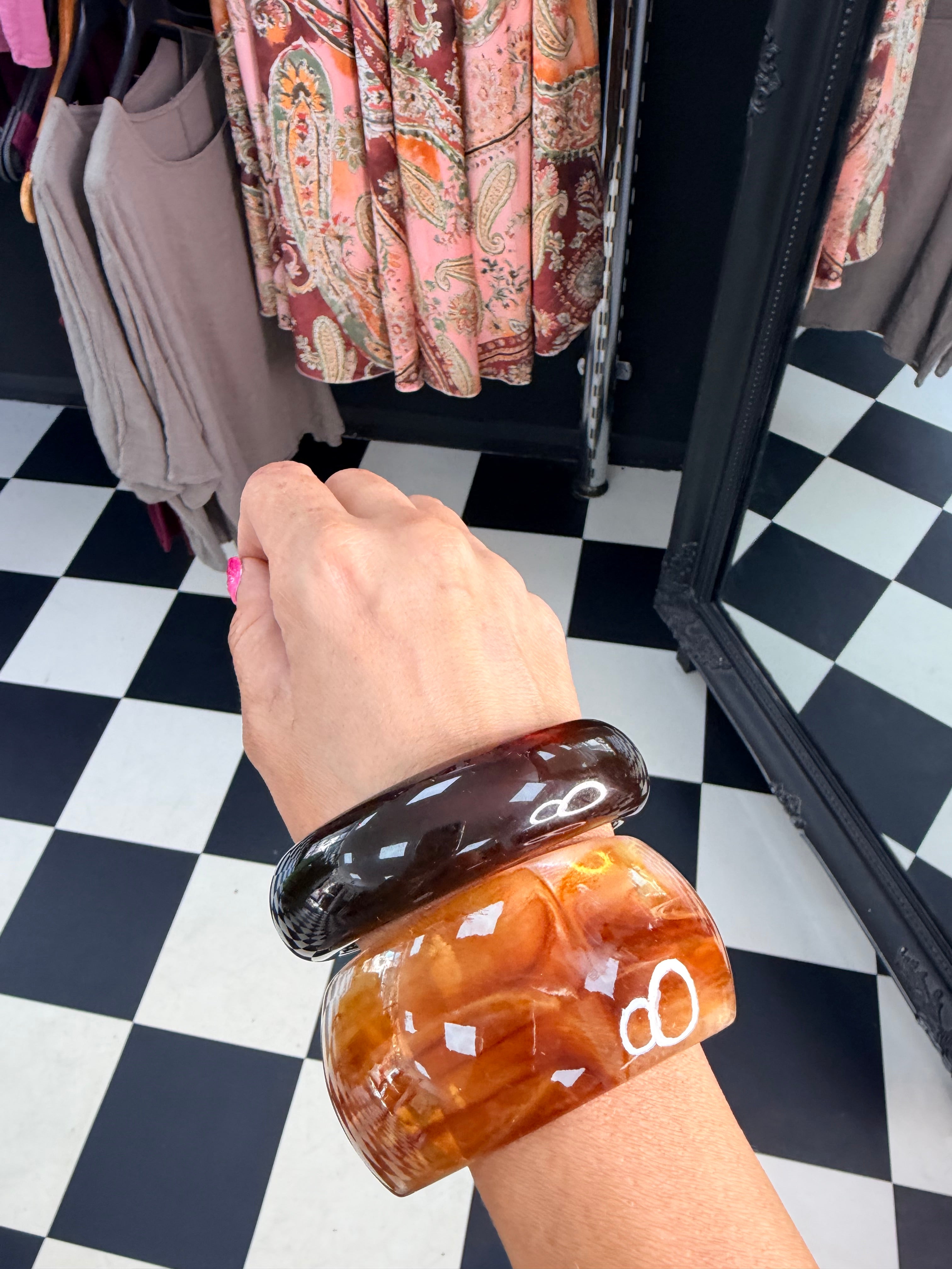Chunky Bangle Thin Chocolate