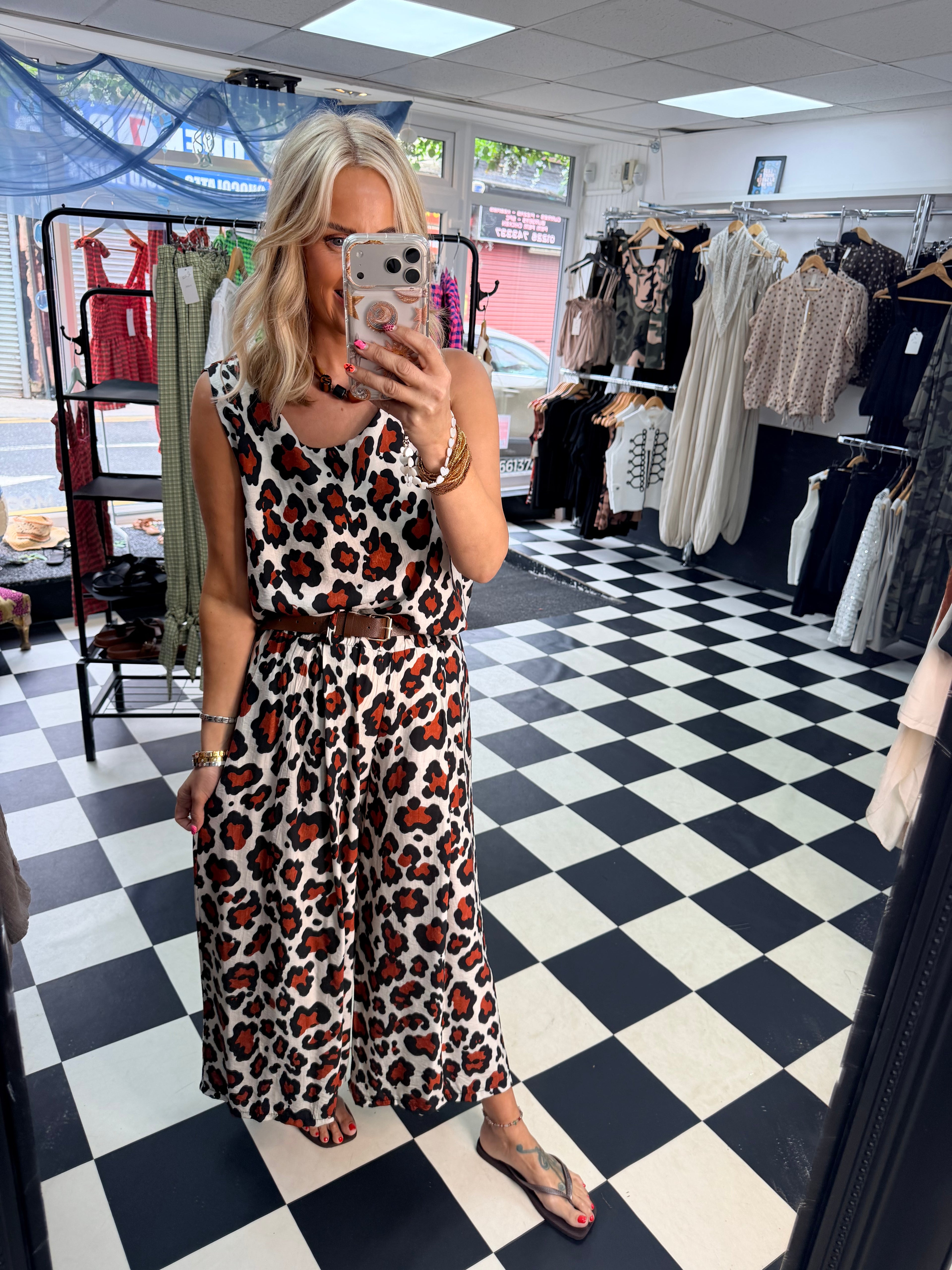 Animal co ord Cream and Rust