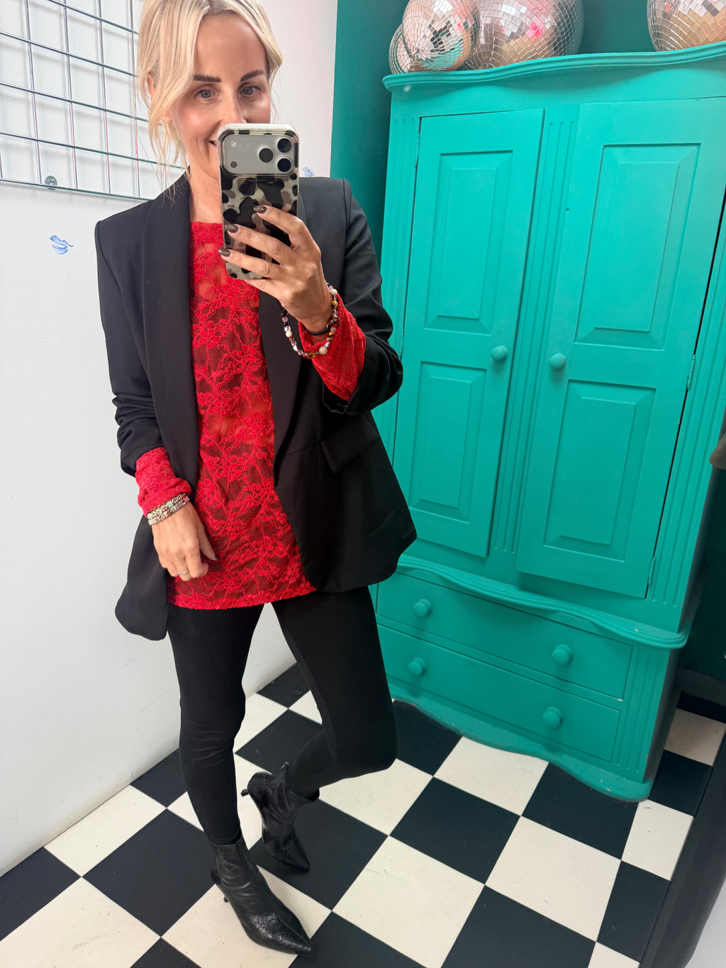 Lace Top Red