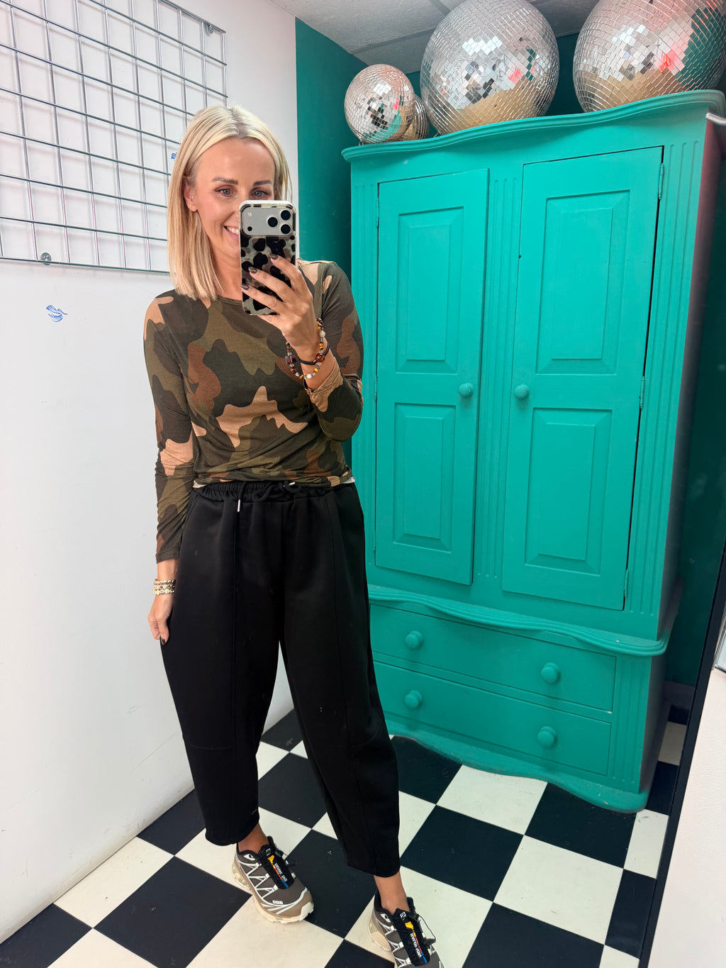 Cora Carrot Leg Joggers Black