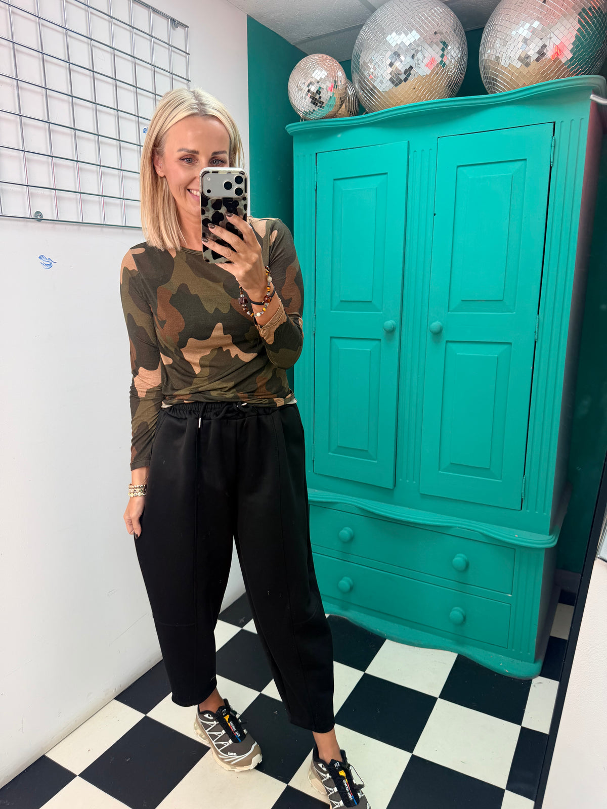 Cora Carrot Leg Joggers Black